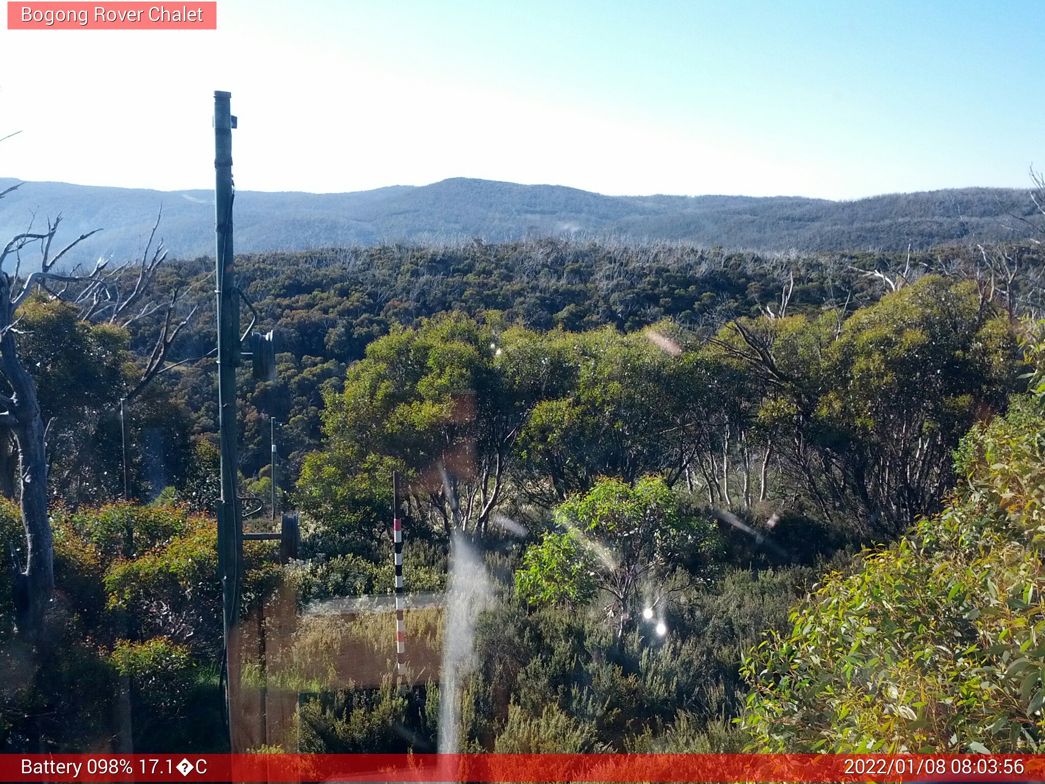 Bogong Web Cam 8:03am Saturday 8th of January 2022