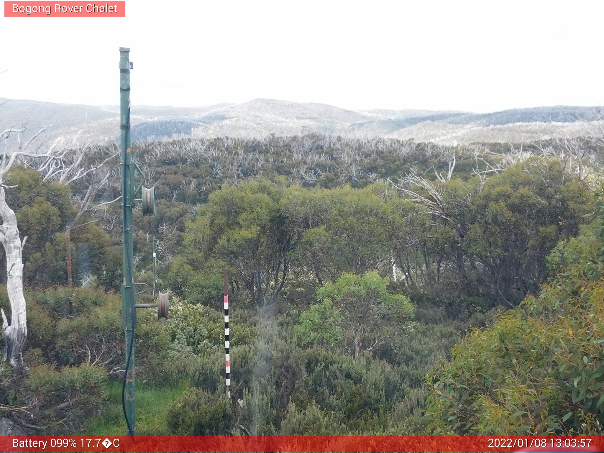 Bogong Web Cam 1:03pm Saturday 8th of January 2022