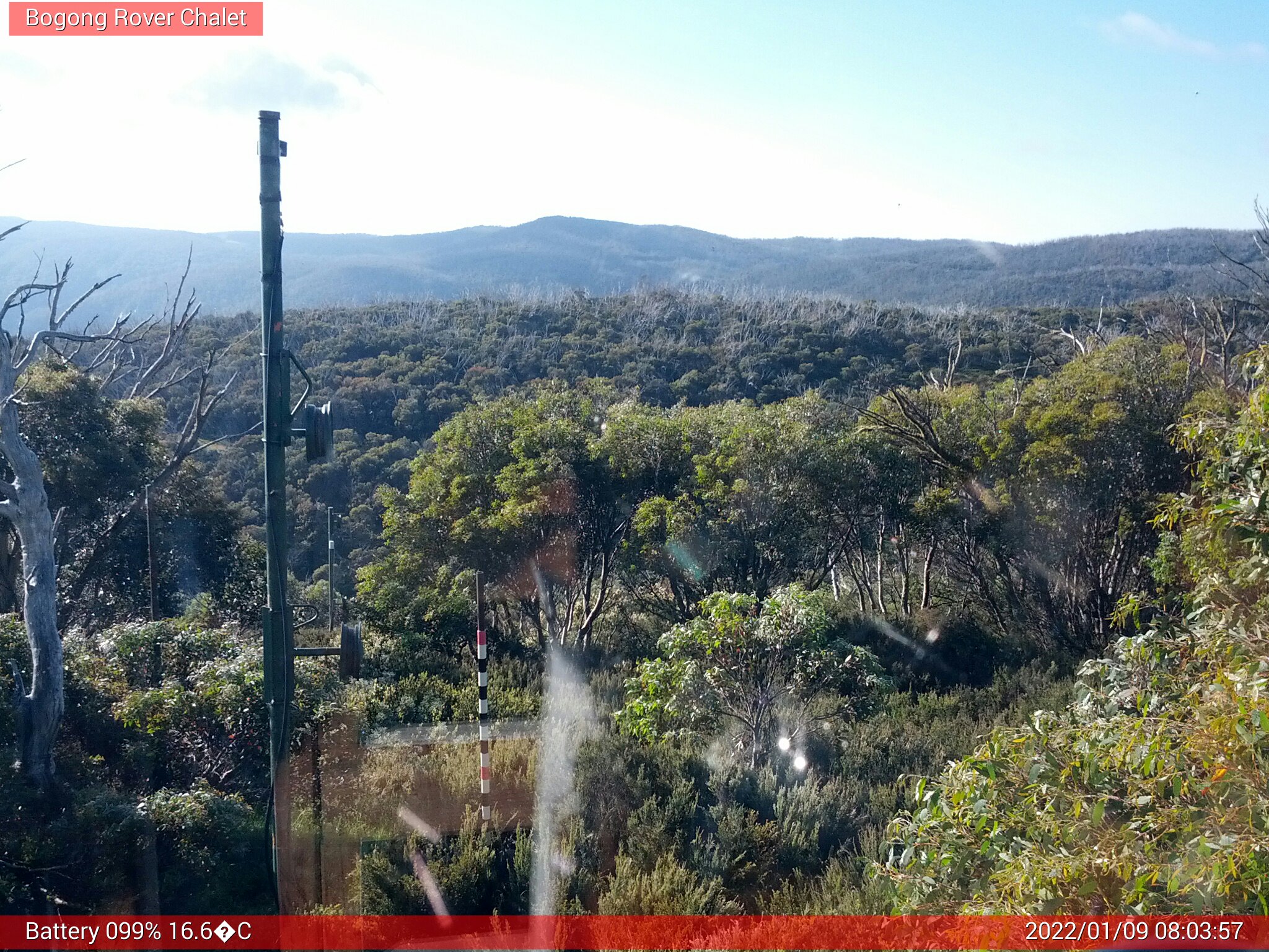 Bogong Web Cam 8:03am Sunday 9th of January 2022