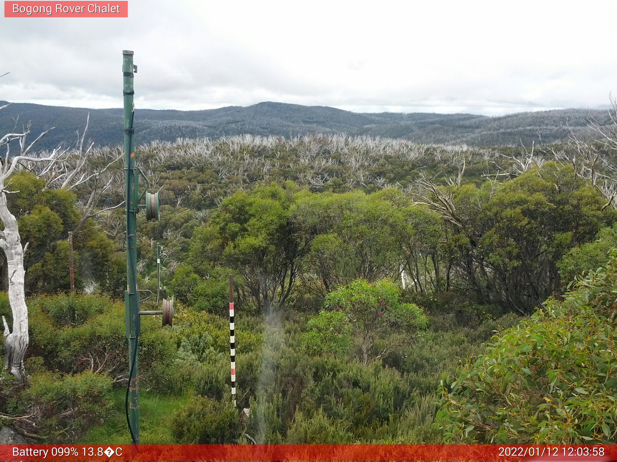 Bogong Web Cam 12:03pm Wednesday 12th of January 2022