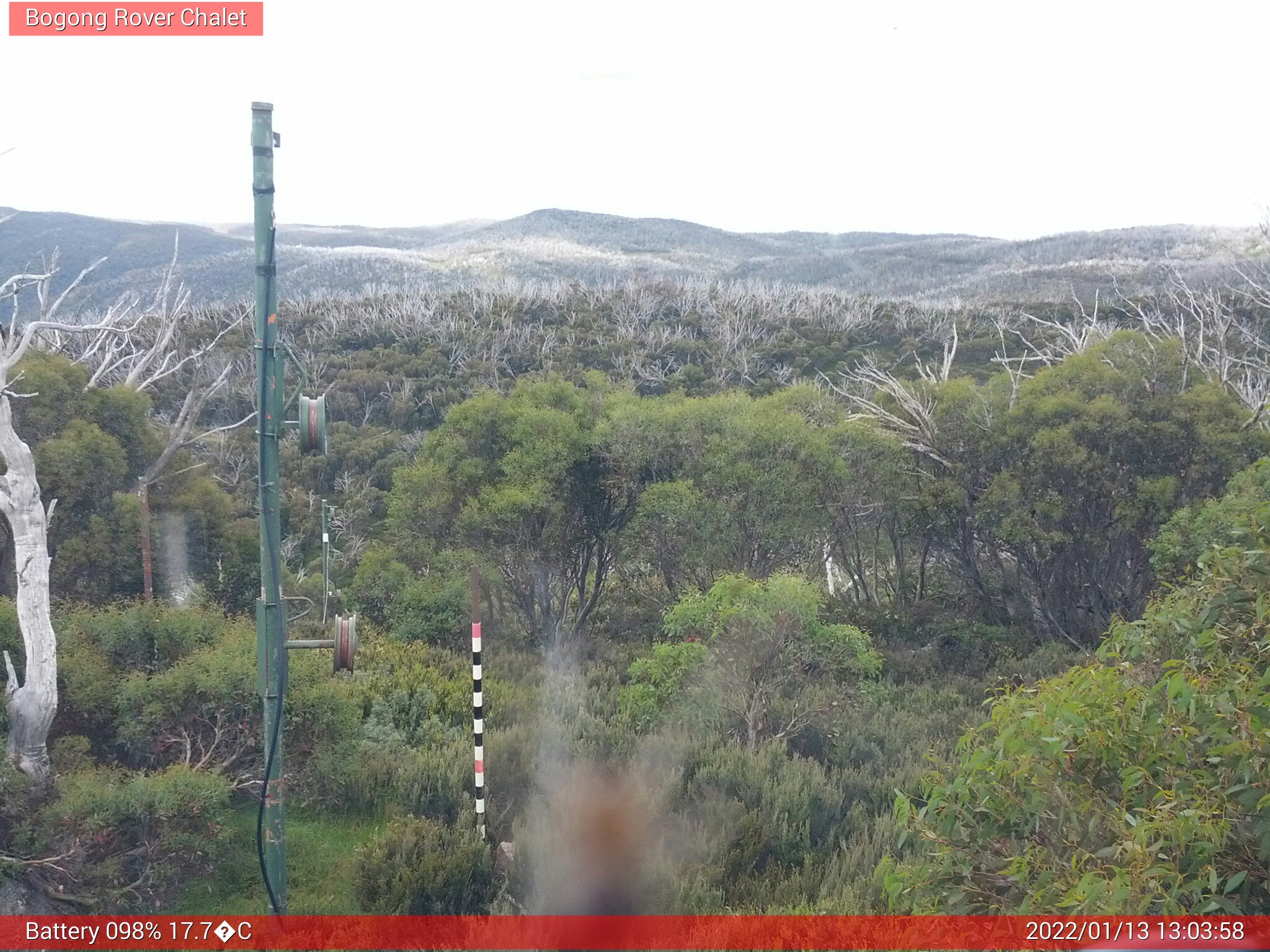 Bogong Web Cam 1:03pm Thursday 13th of January 2022