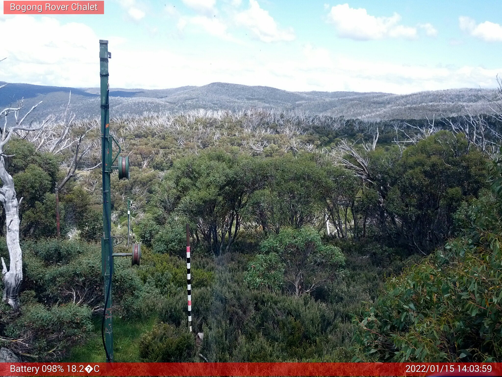 Bogong Web Cam 2:03pm Saturday 15th of January 2022