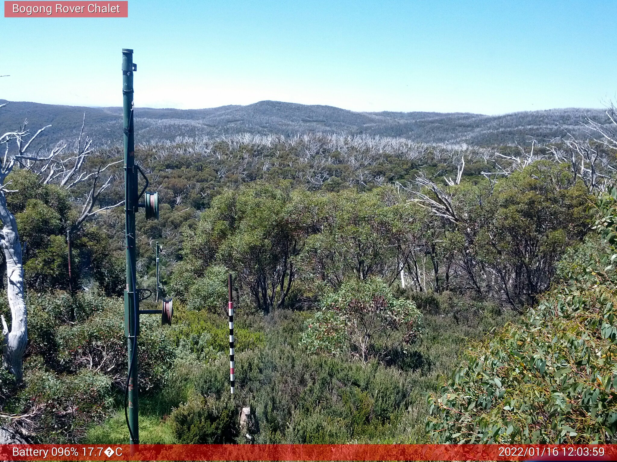 Bogong Web Cam 12:03pm Sunday 16th of January 2022