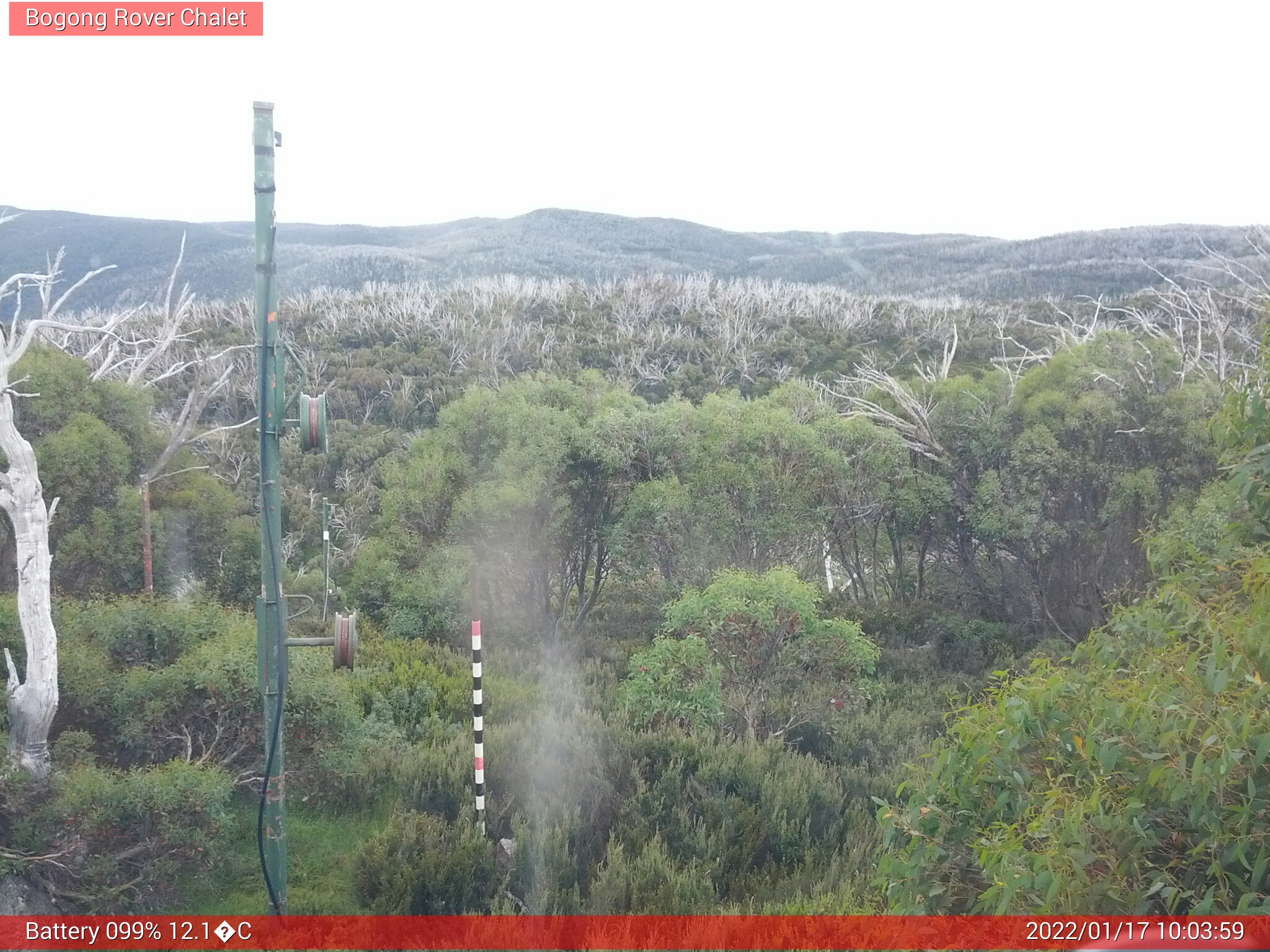 Bogong Web Cam 10:03am Monday 17th of January 2022