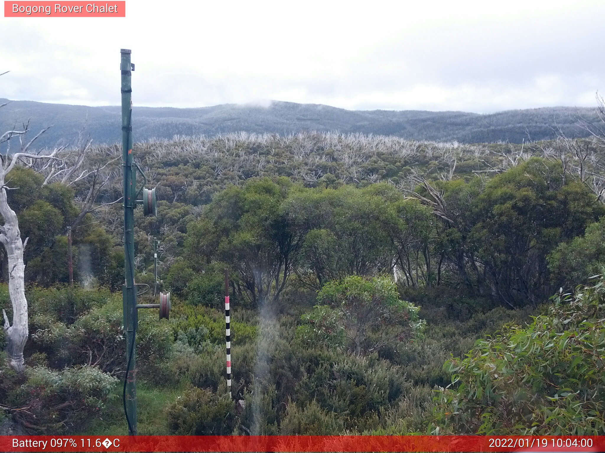 Bogong Web Cam 10:03am Wednesday 19th of January 2022