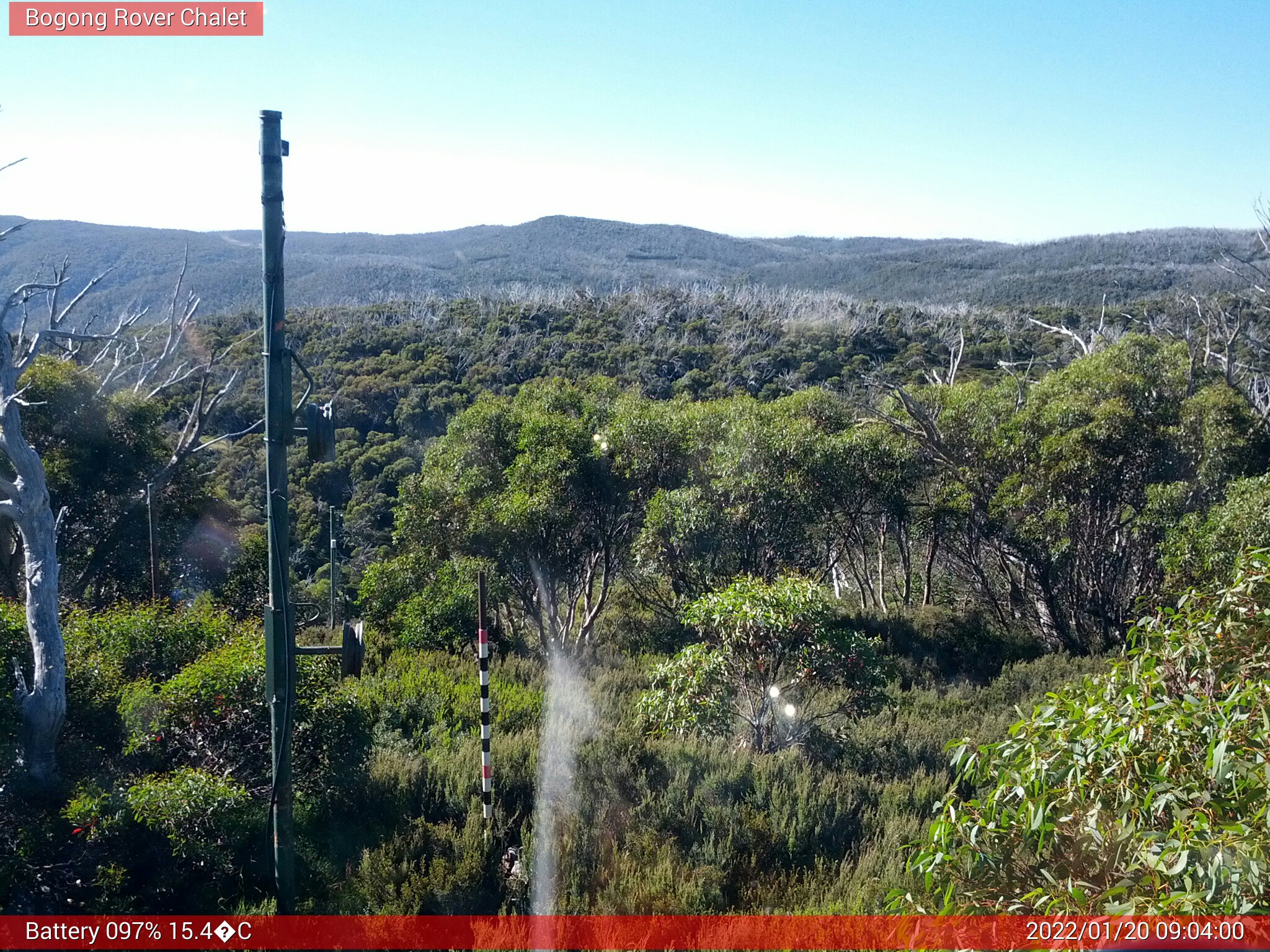 Bogong Web Cam 9:03am Thursday 20th of January 2022