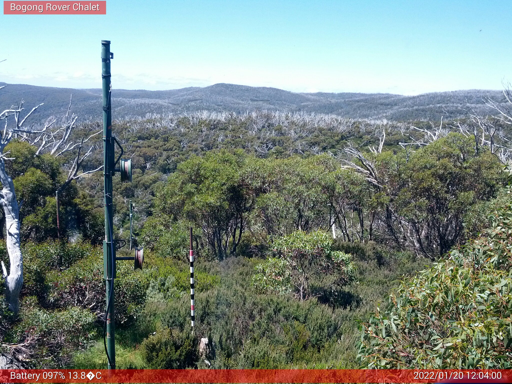 Bogong Web Cam 12:03pm Thursday 20th of January 2022