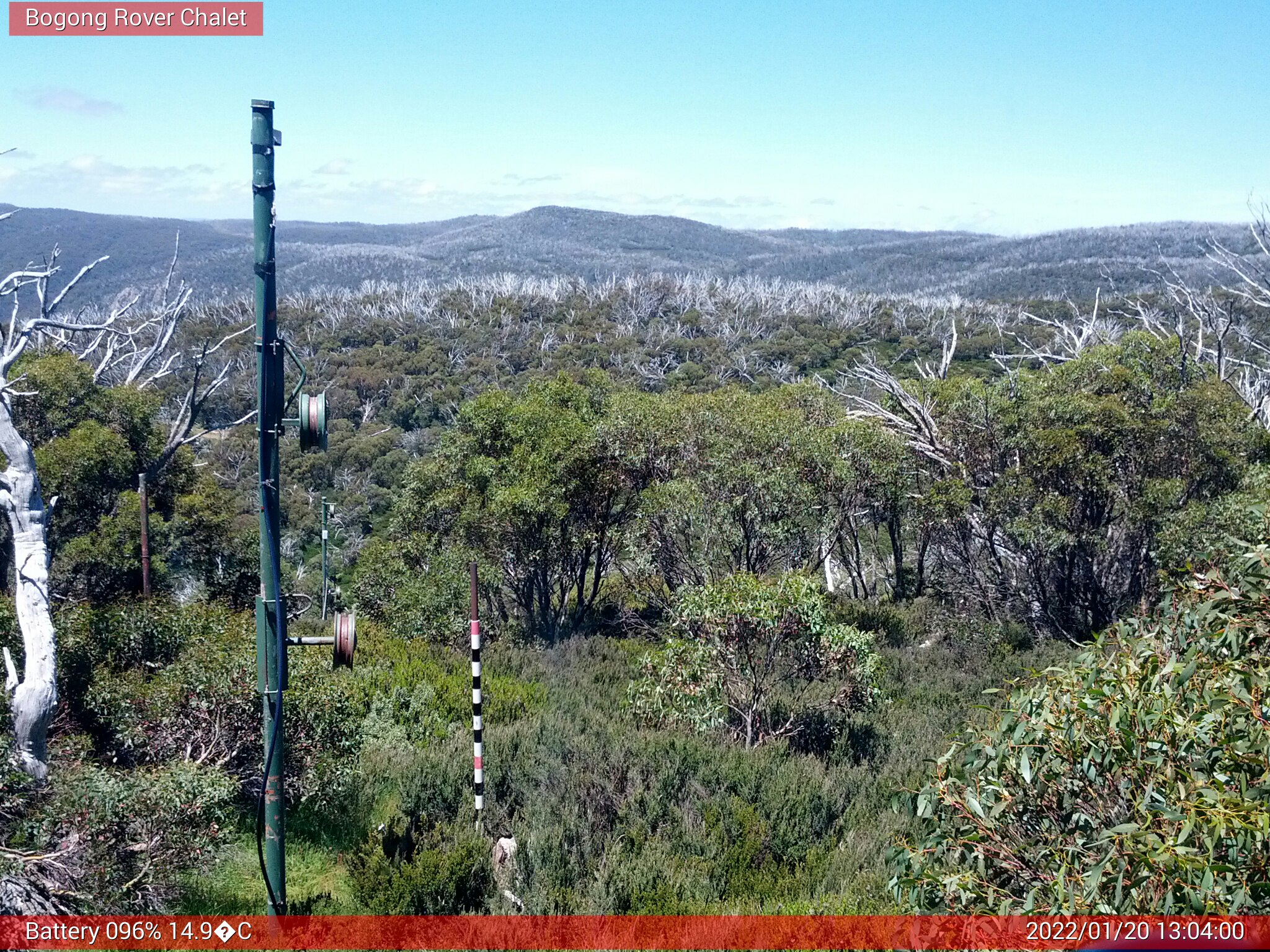 Bogong Web Cam 1:03pm Thursday 20th of January 2022