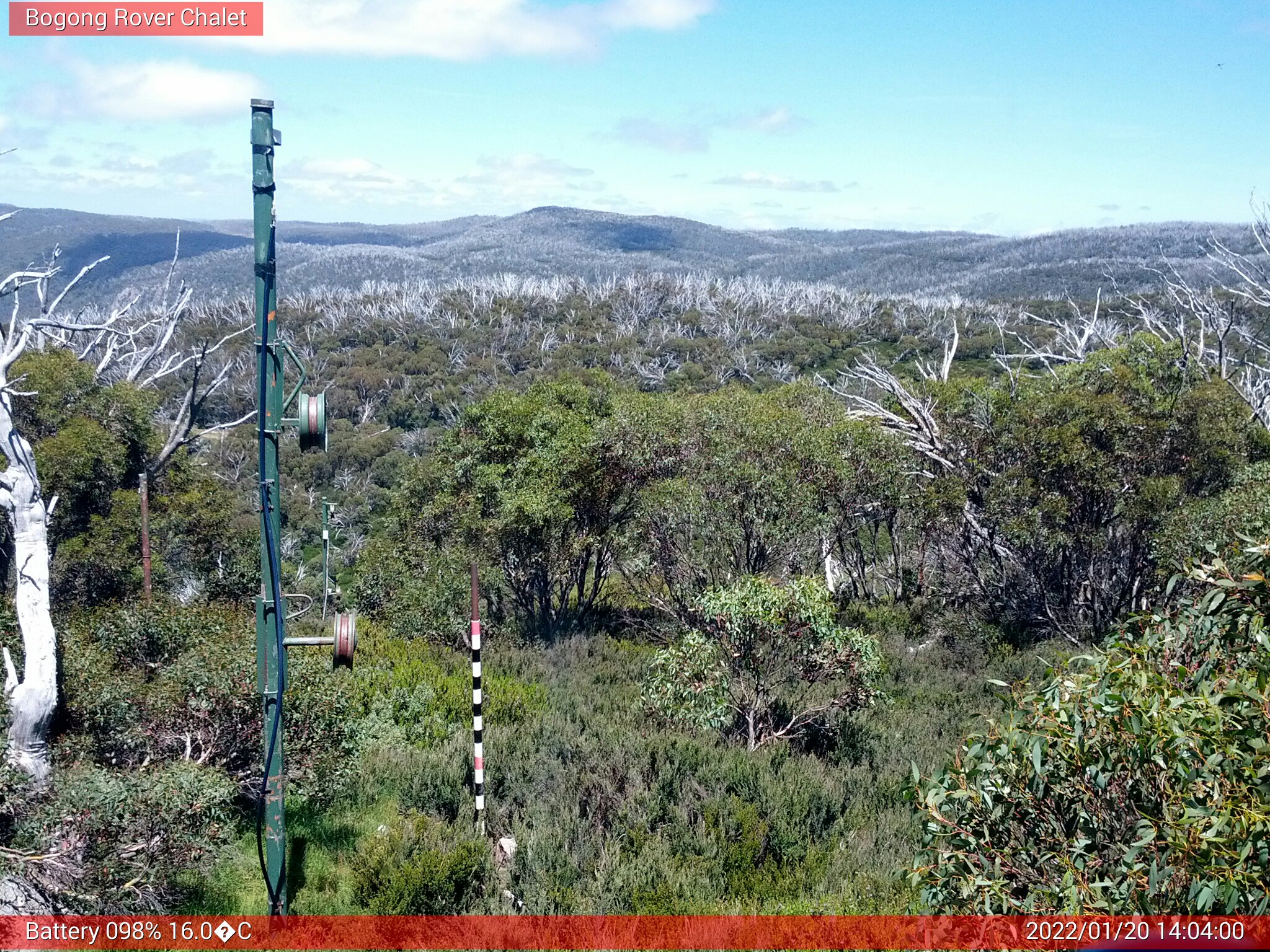 Bogong Web Cam 2:03pm Thursday 20th of January 2022