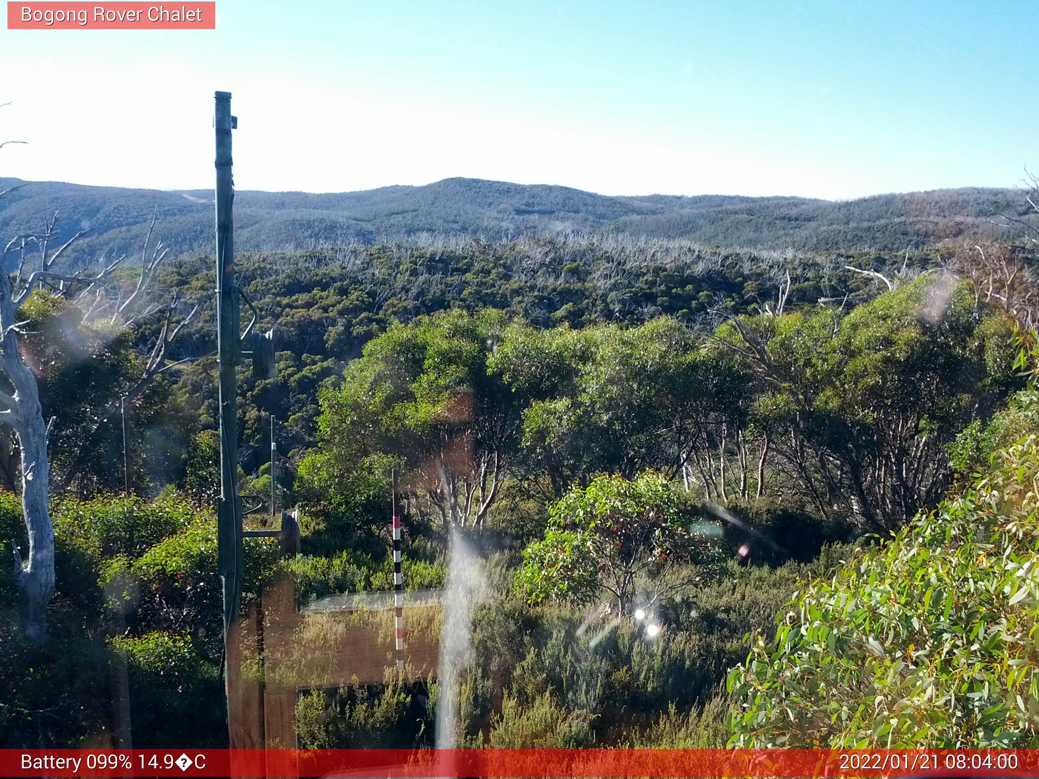 Bogong Web Cam 8:03am Friday 21st of January 2022