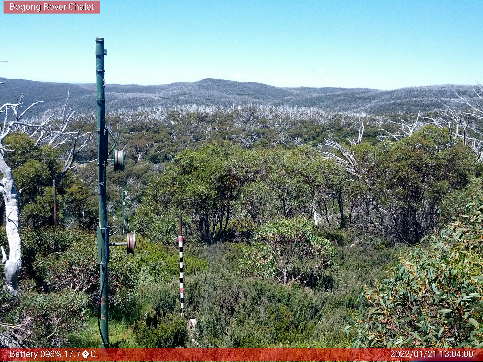 Bogong Web Cam 1:03pm Friday 21st of January 2022