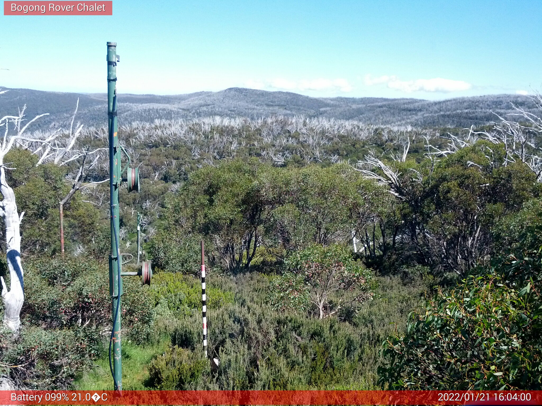 Bogong Web Cam 4:04pm Friday 21st of January 2022