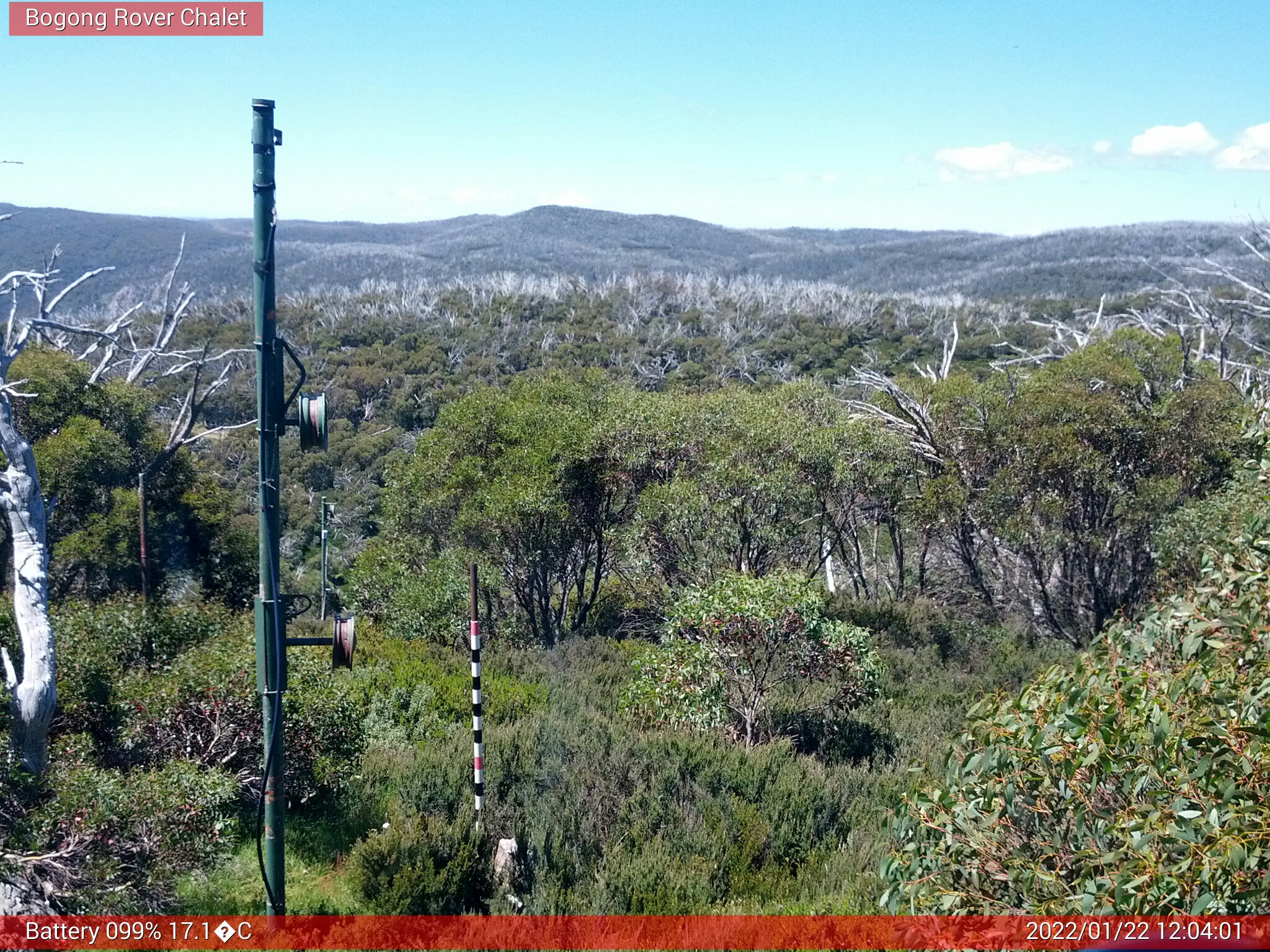 Bogong Web Cam 12:04pm Saturday 22nd of January 2022