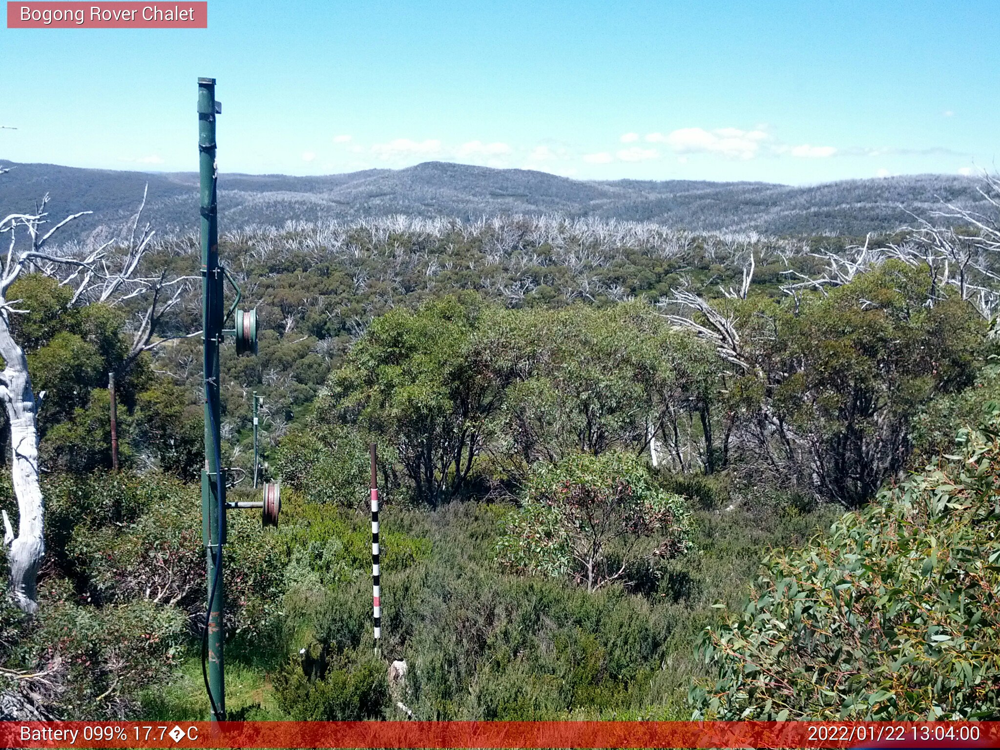 Bogong Web Cam 1:04pm Saturday 22nd of January 2022