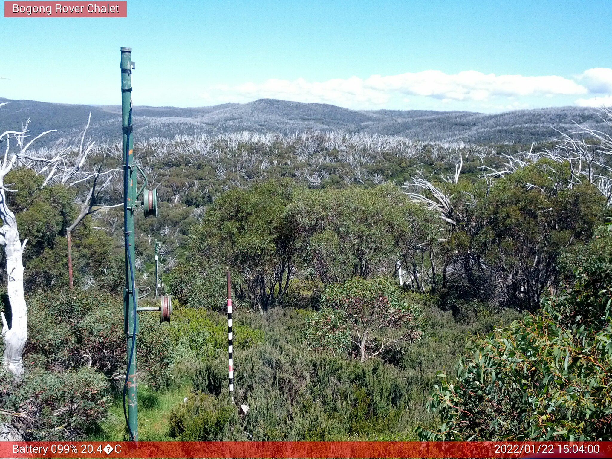 Bogong Web Cam 3:04pm Saturday 22nd of January 2022