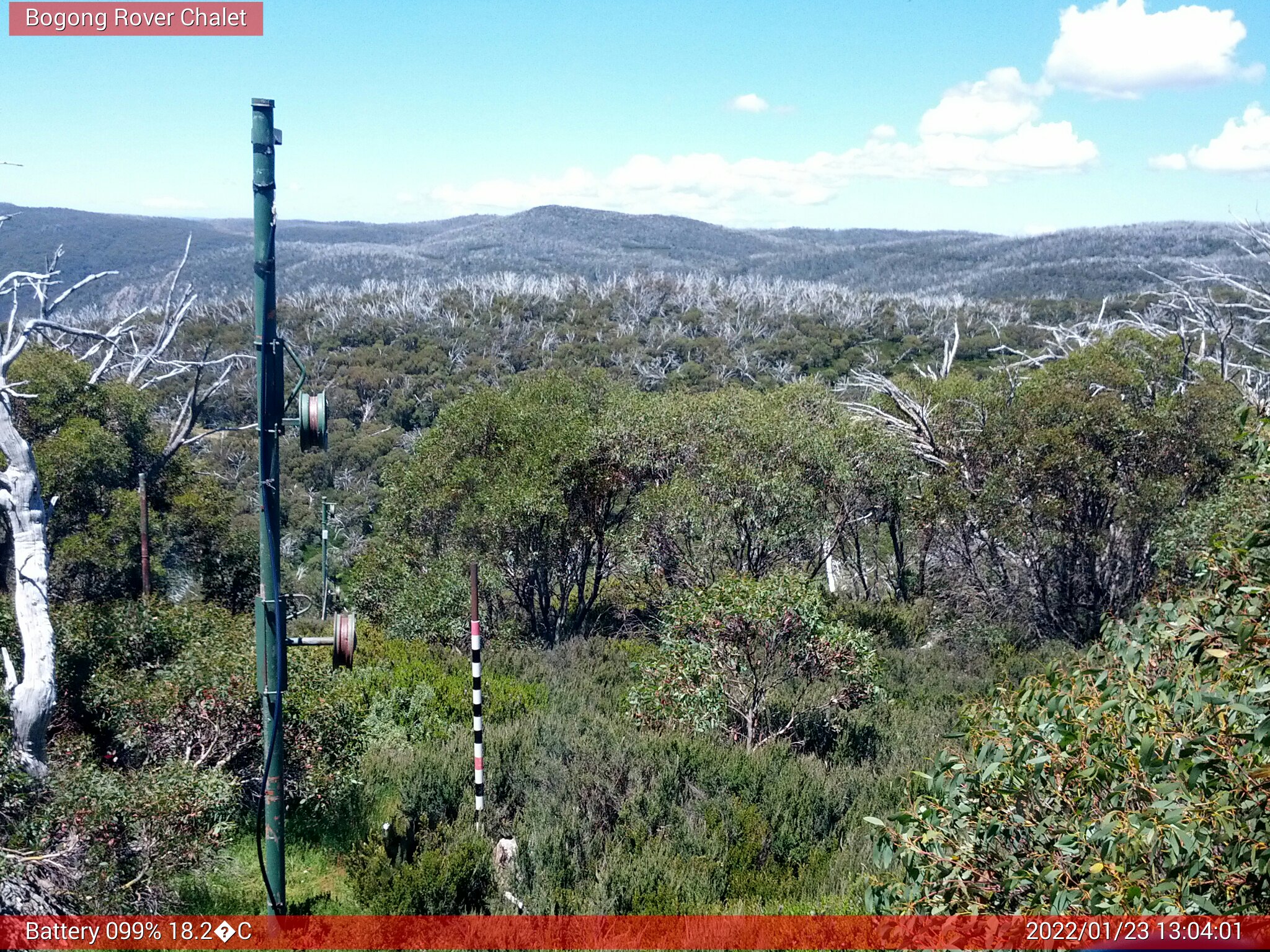 Bogong Web Cam 1:04pm Sunday 23rd of January 2022