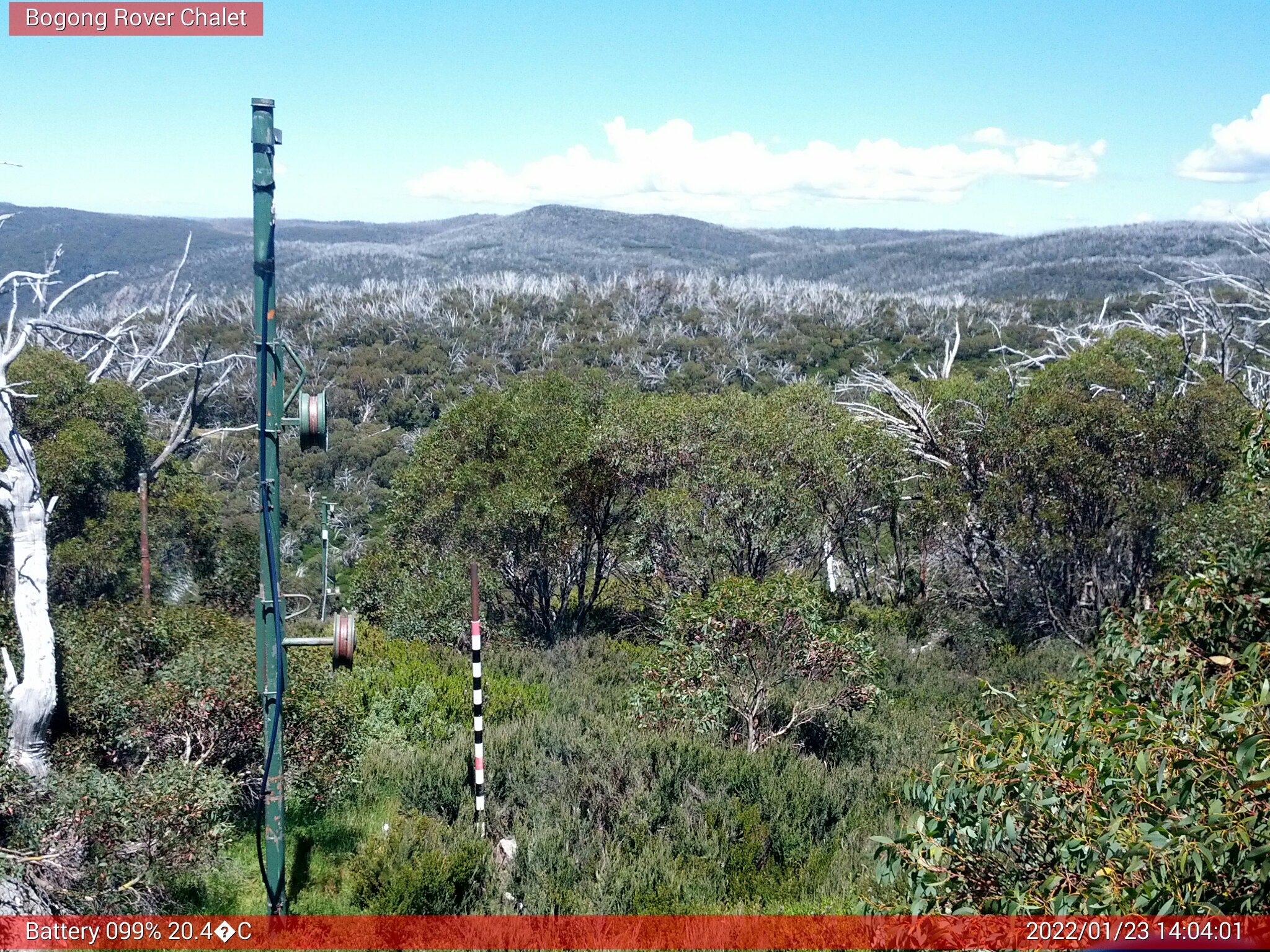 Bogong Web Cam 2:04pm Sunday 23rd of January 2022