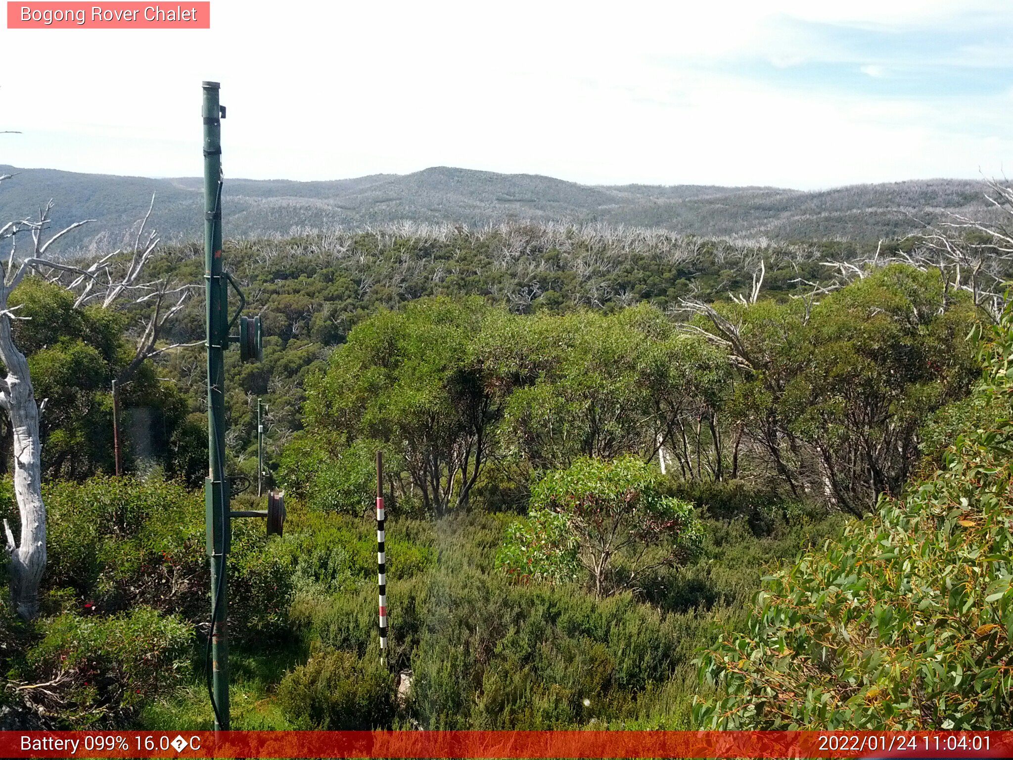 Bogong Web Cam 11:04am Monday 24th of January 2022