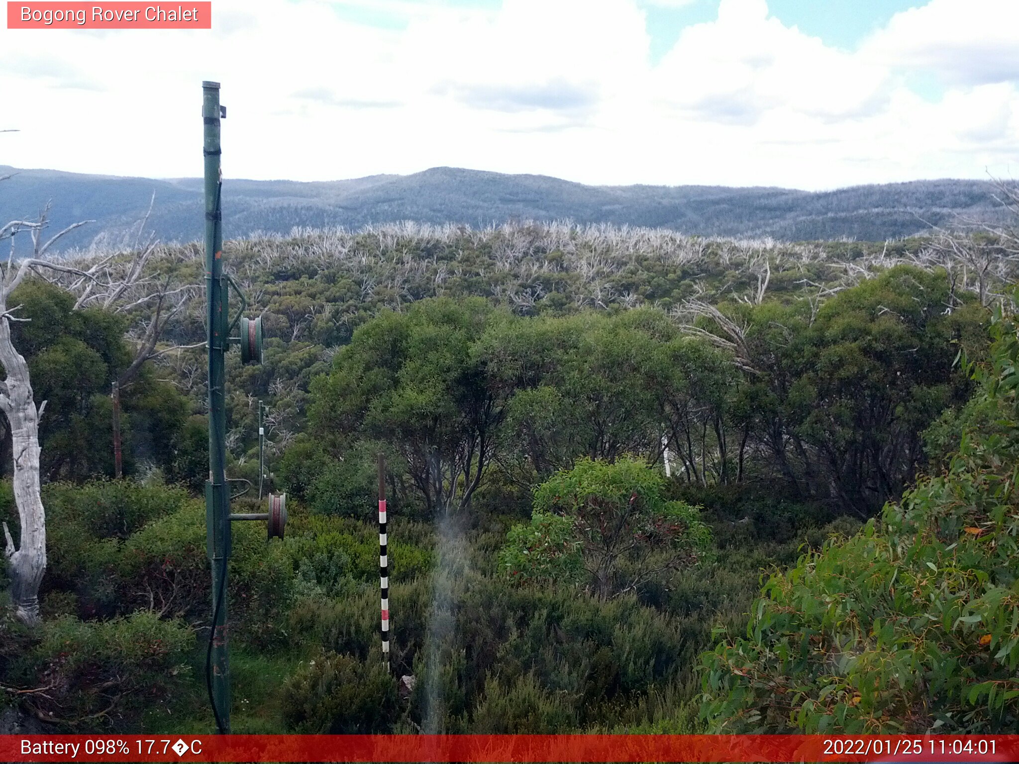 Bogong Web Cam 11:04am Tuesday 25th of January 2022