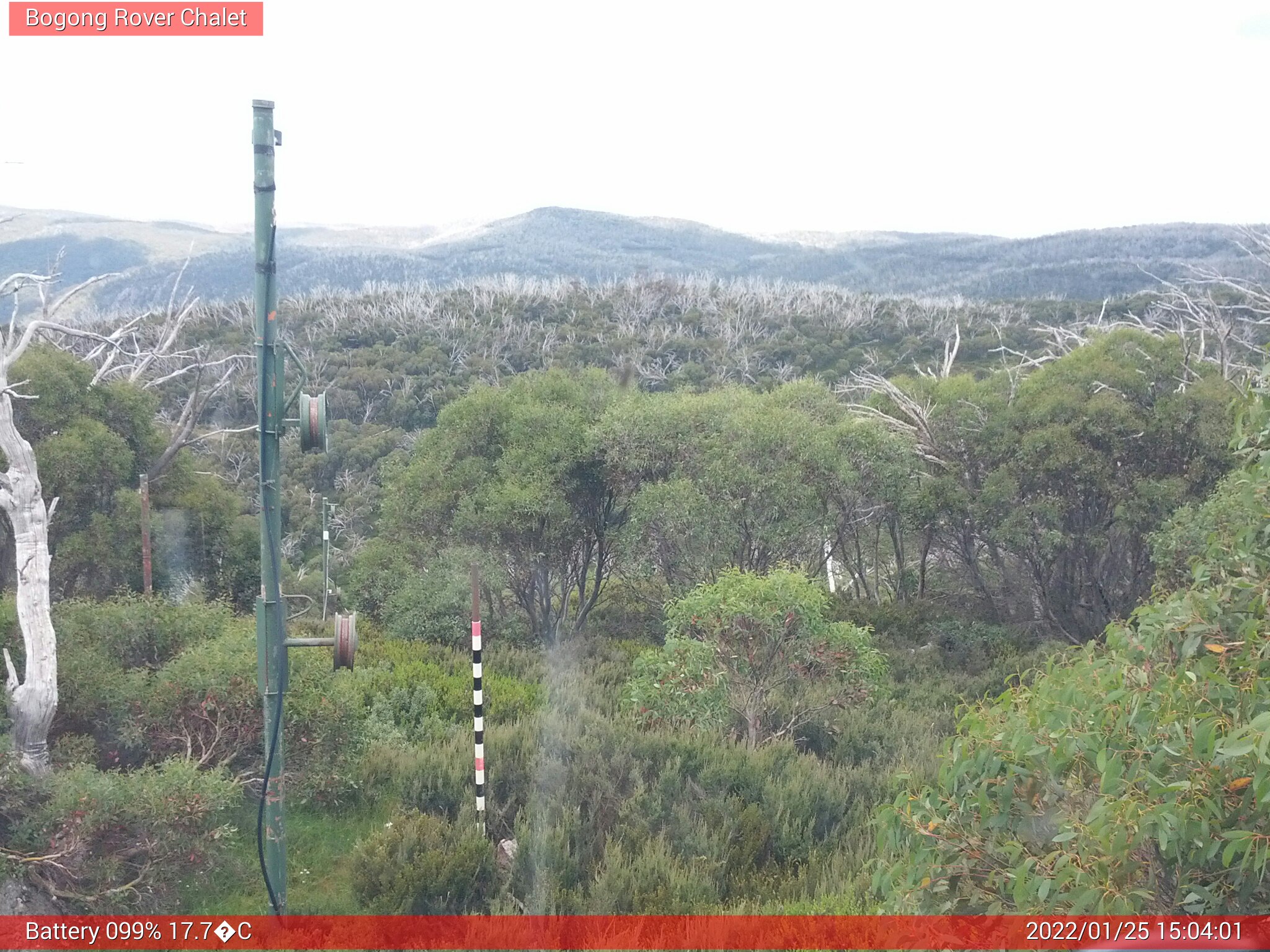 Bogong Web Cam 3:04pm Tuesday 25th of January 2022