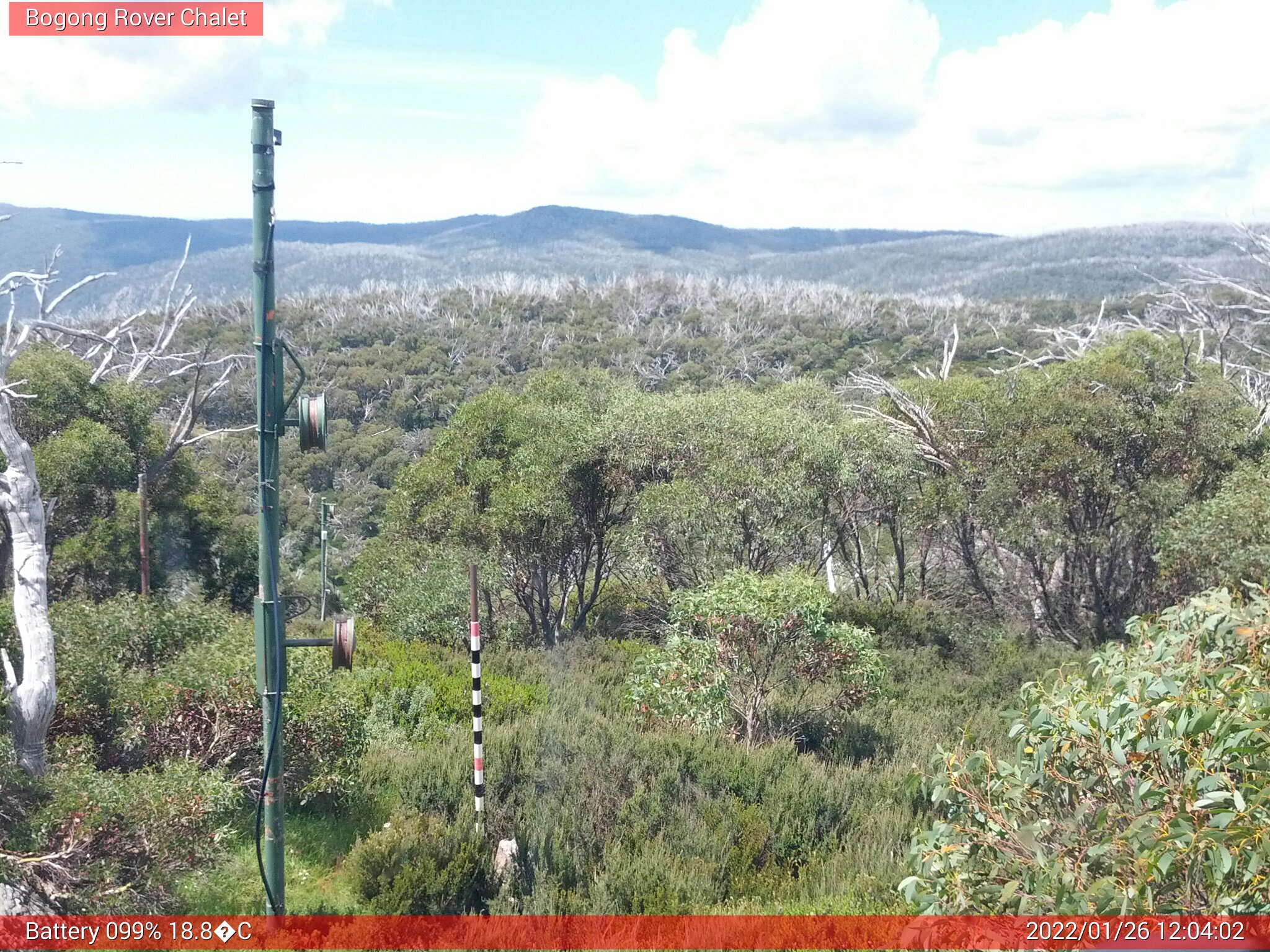 Bogong Web Cam 12:04pm Wednesday 26th of January 2022