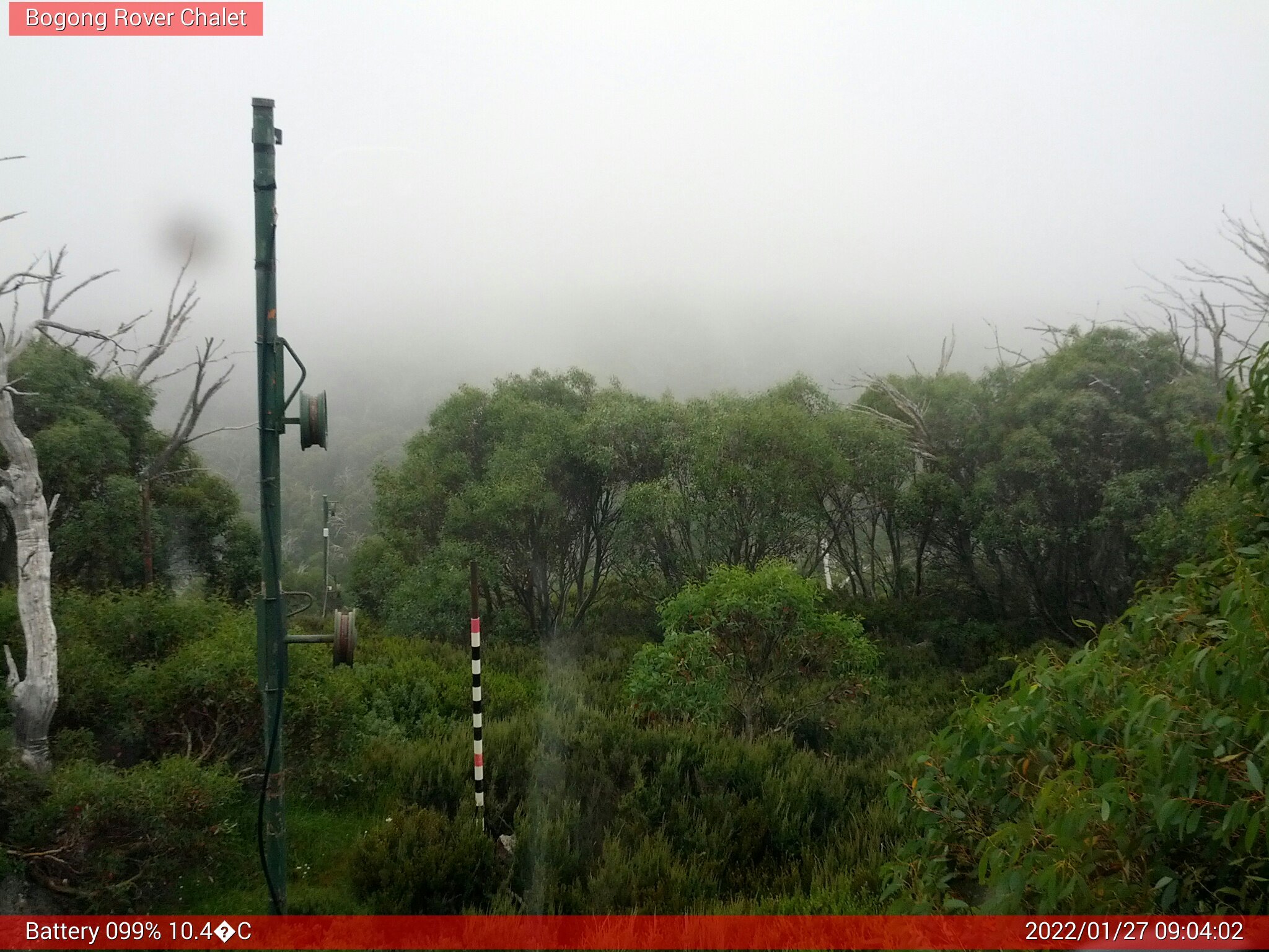 Bogong Web Cam 9:04am Thursday 27th of January 2022