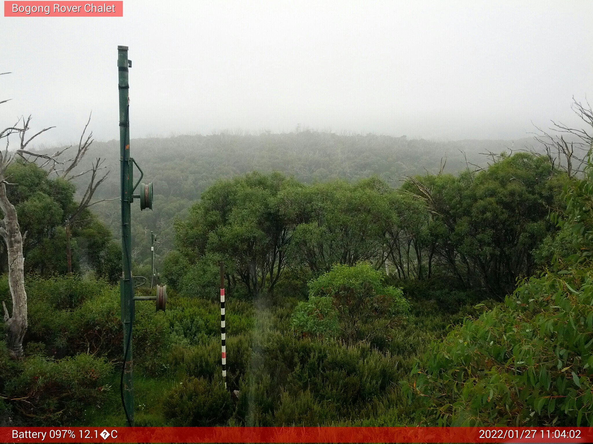 Bogong Web Cam 11:04am Thursday 27th of January 2022