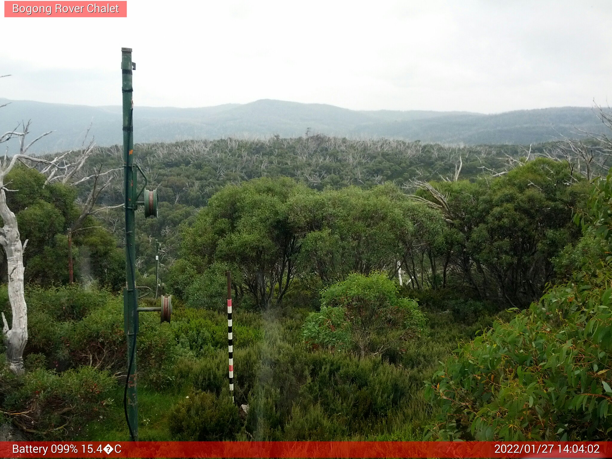 Bogong Web Cam 2:04pm Thursday 27th of January 2022