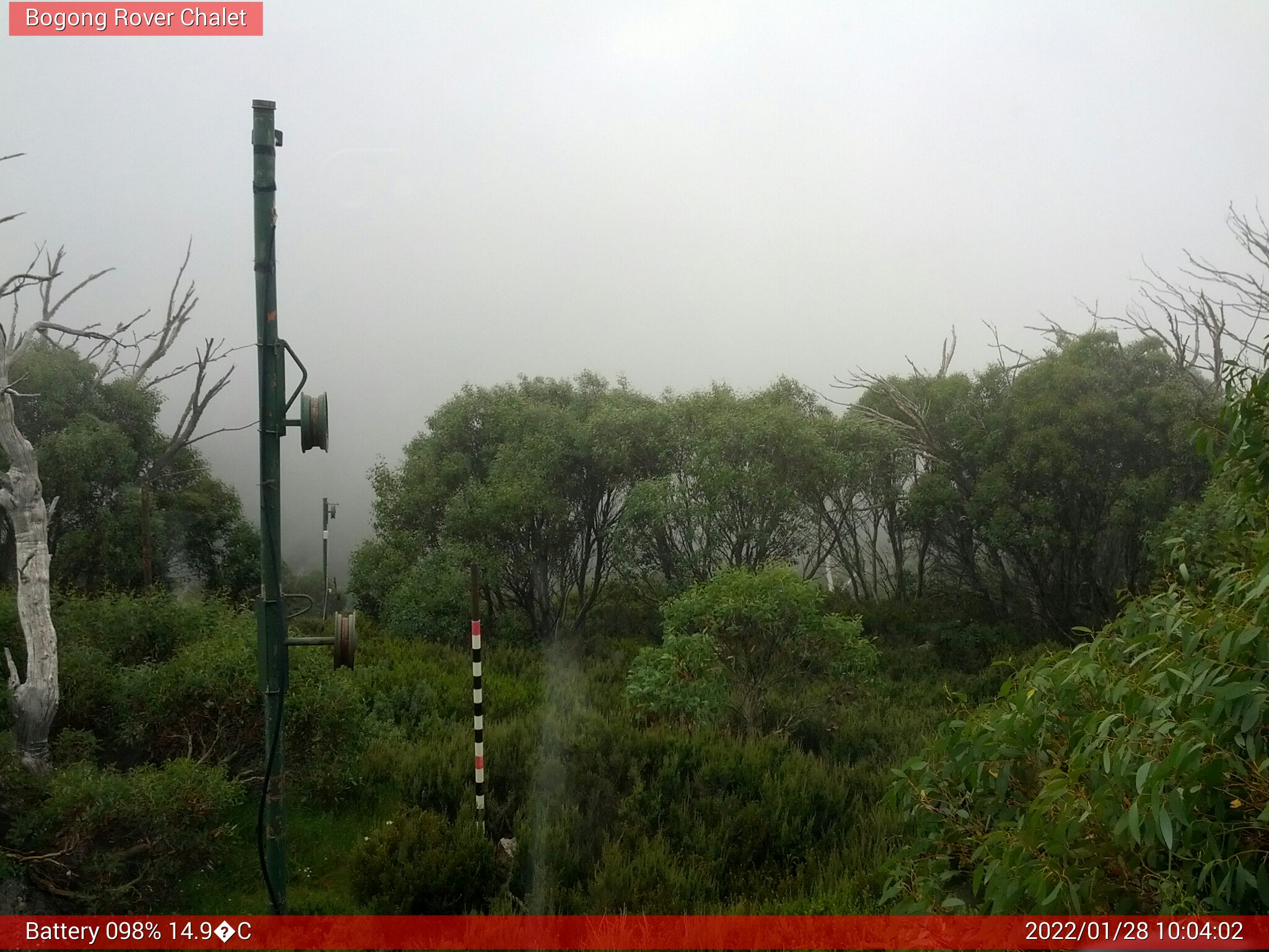 Bogong Web Cam 10:04am Friday 28th of January 2022