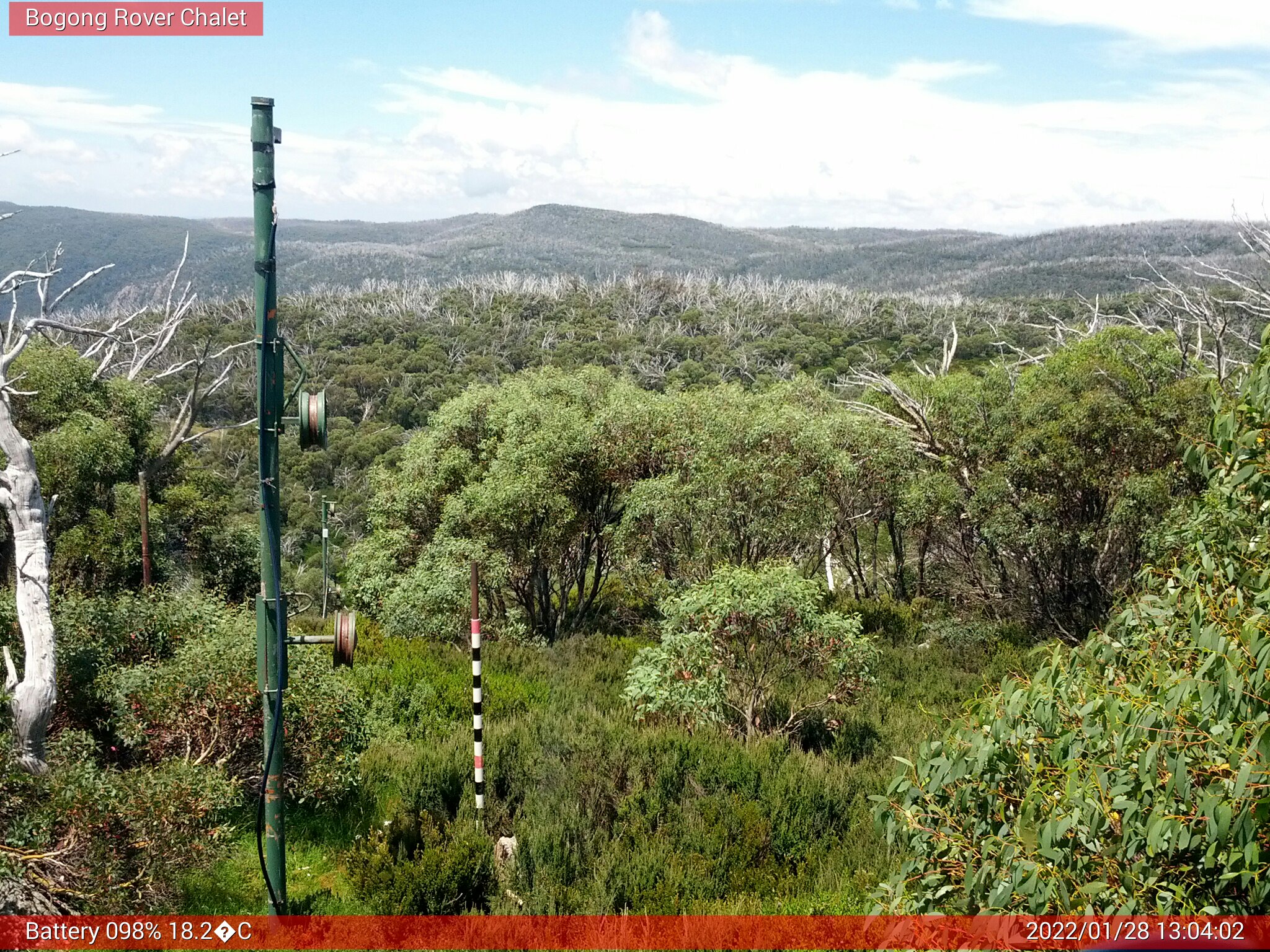 Bogong Web Cam 1:04pm Friday 28th of January 2022