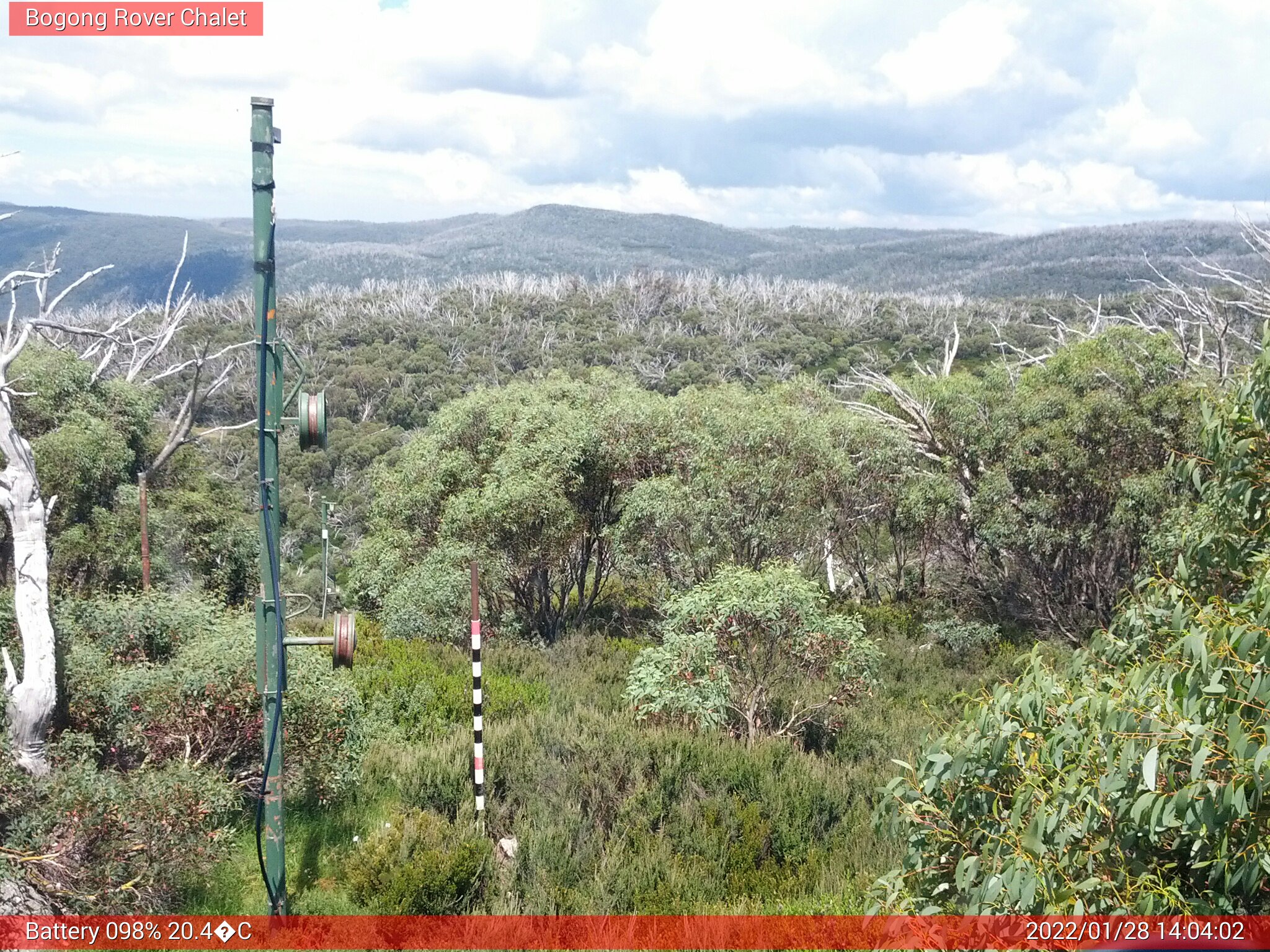 Bogong Web Cam 2:04pm Friday 28th of January 2022