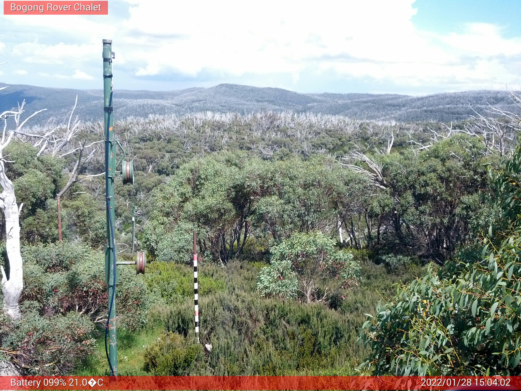 Bogong Web Cam 3:04pm Friday 28th of January 2022