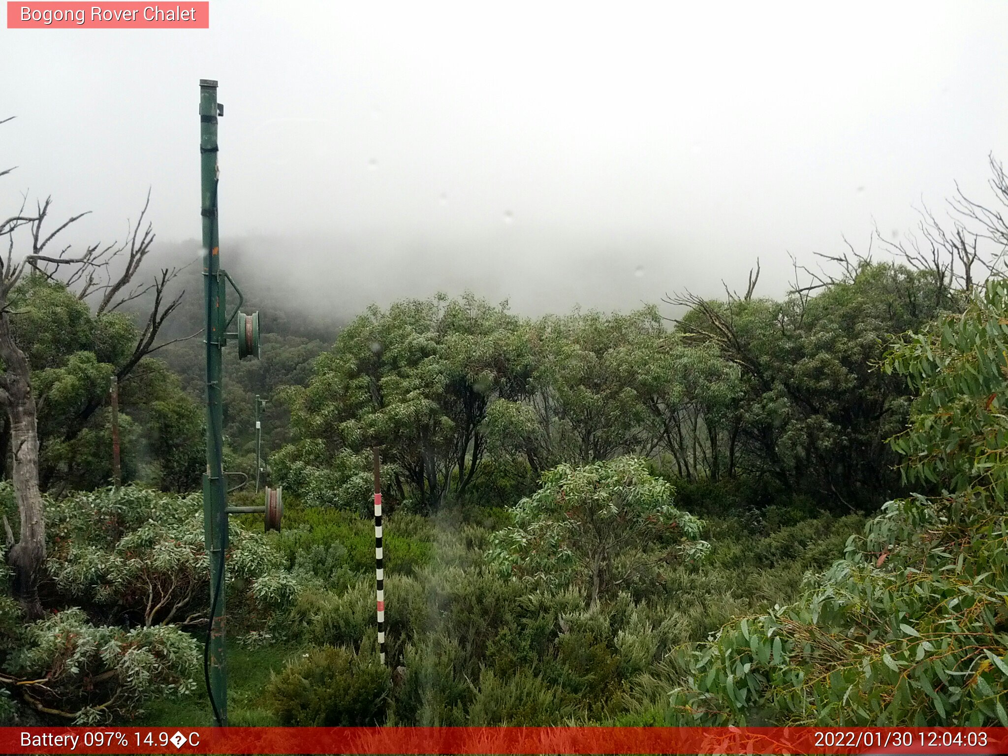 Bogong Web Cam 12:04pm Sunday 30th of January 2022