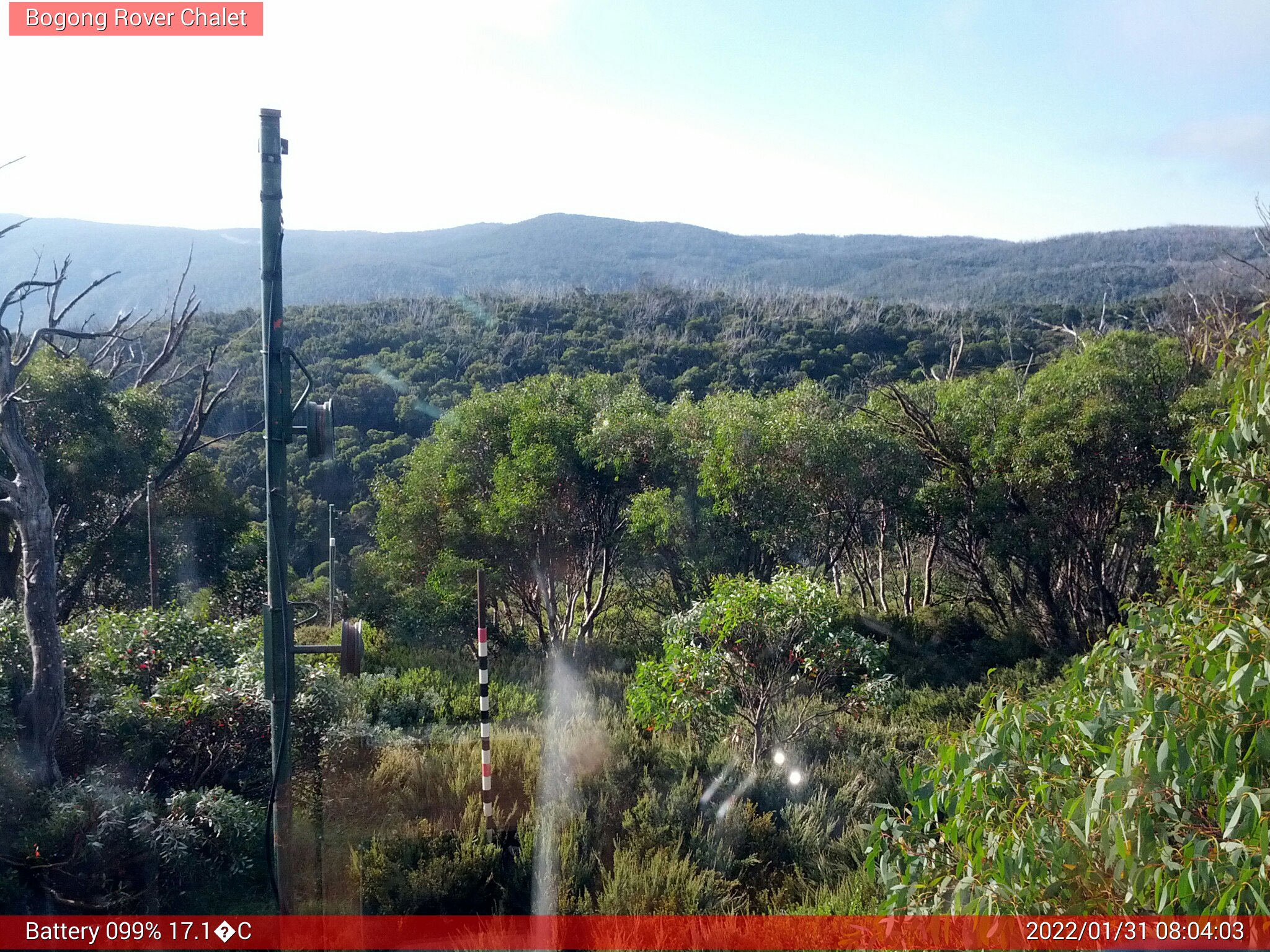 Bogong Web Cam 8:04am Monday 31st of January 2022