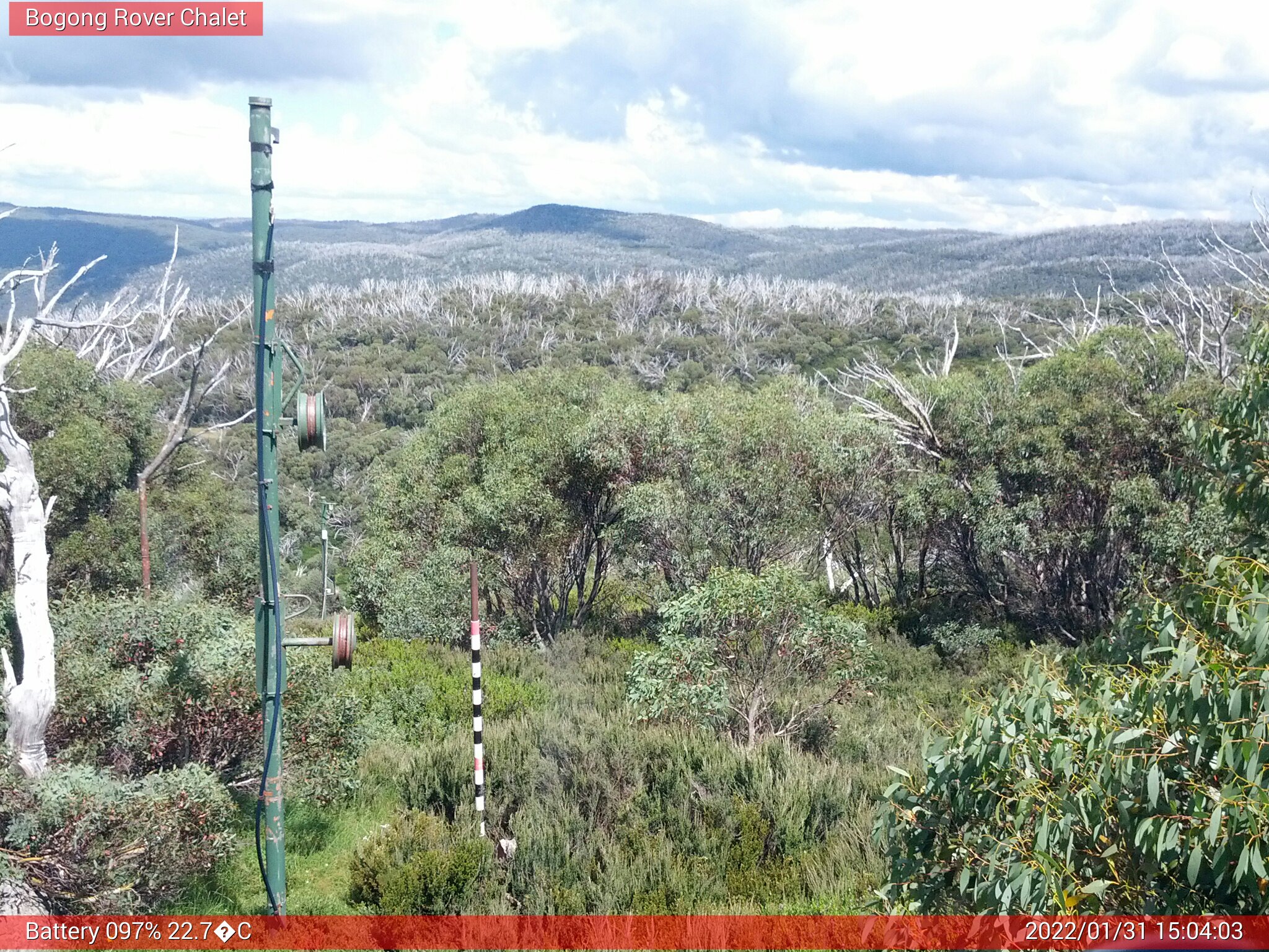 Bogong Web Cam 3:04pm Monday 31st of January 2022