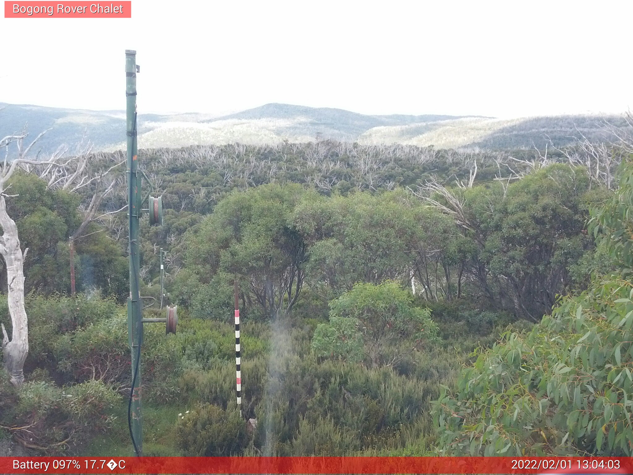 Bogong Web Cam 1:04pm Tuesday 1st of February 2022