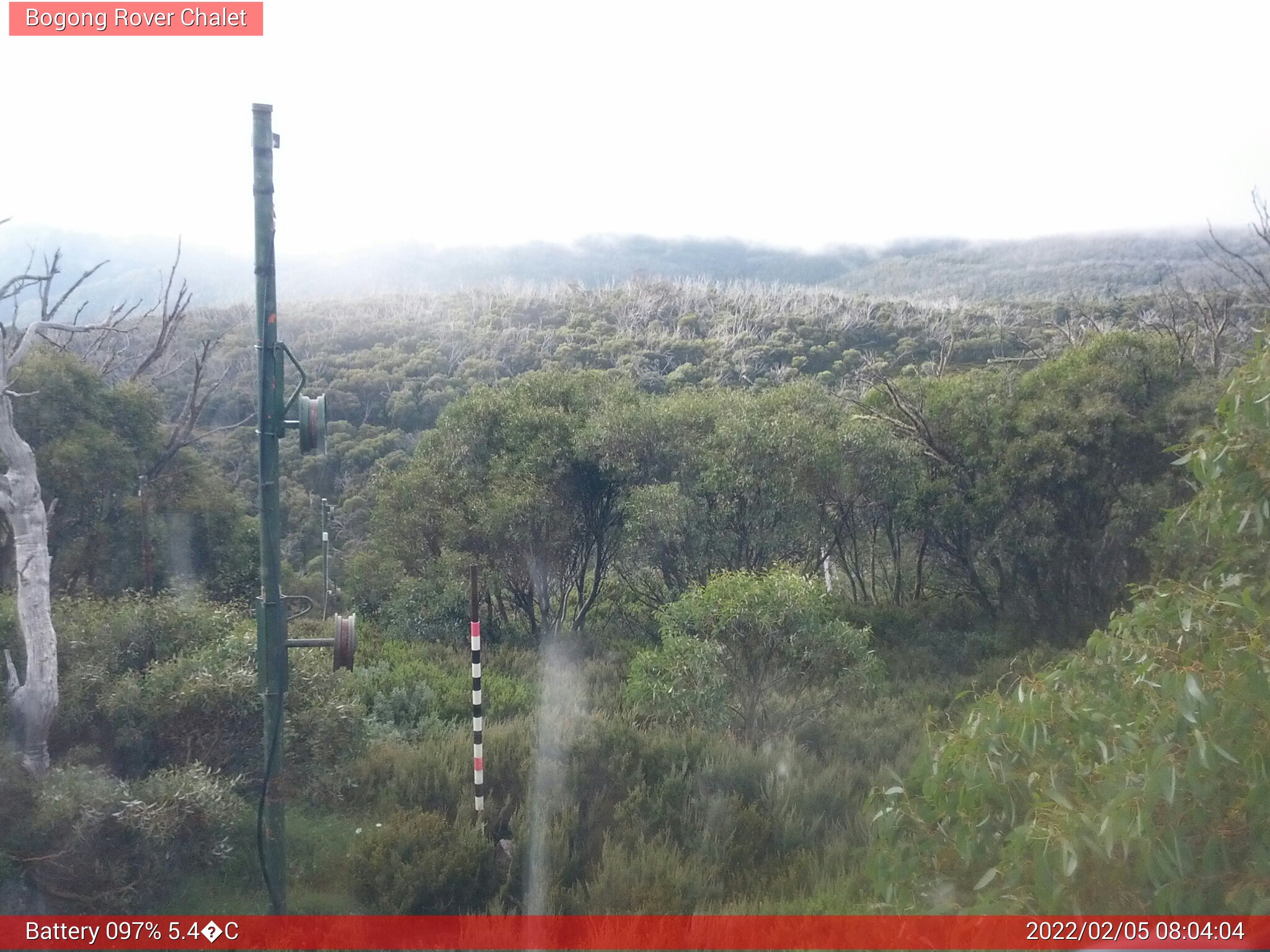 Bogong Web Cam 8:04am Saturday 5th of February 2022