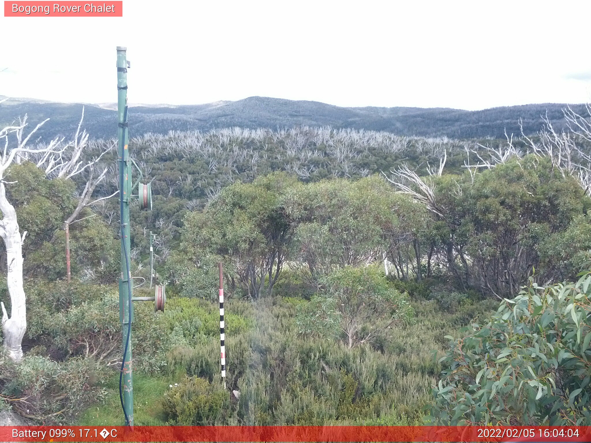 Bogong Web Cam 4:04pm Saturday 5th of February 2022