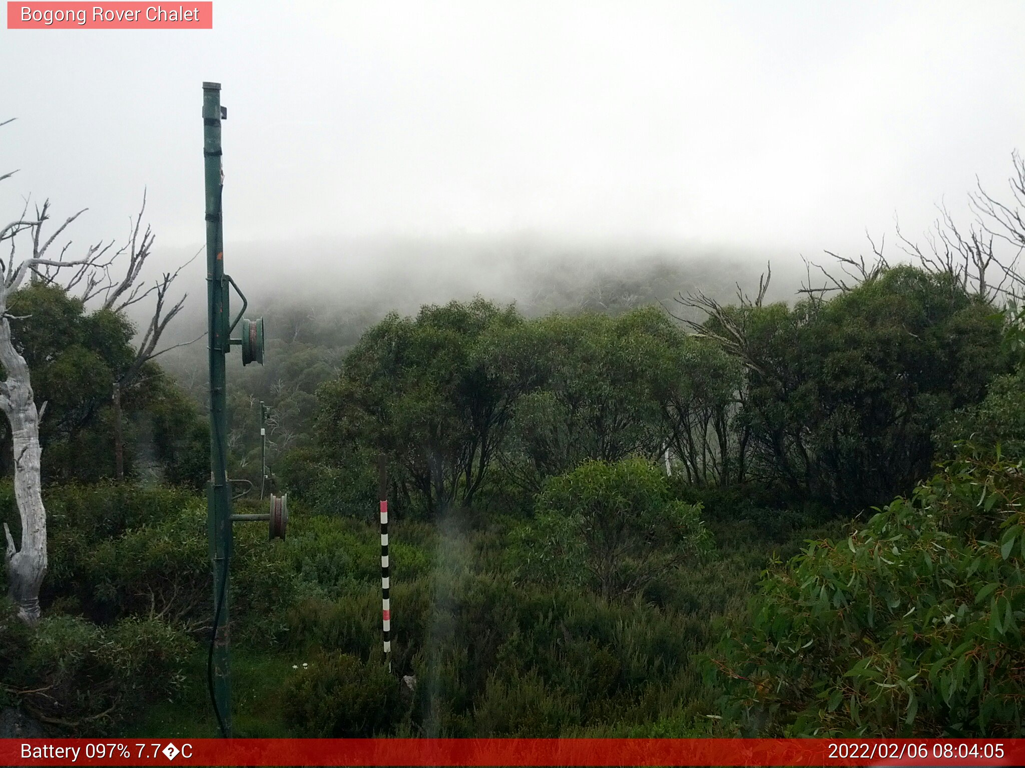 Bogong Web Cam 8:04am Sunday 6th of February 2022