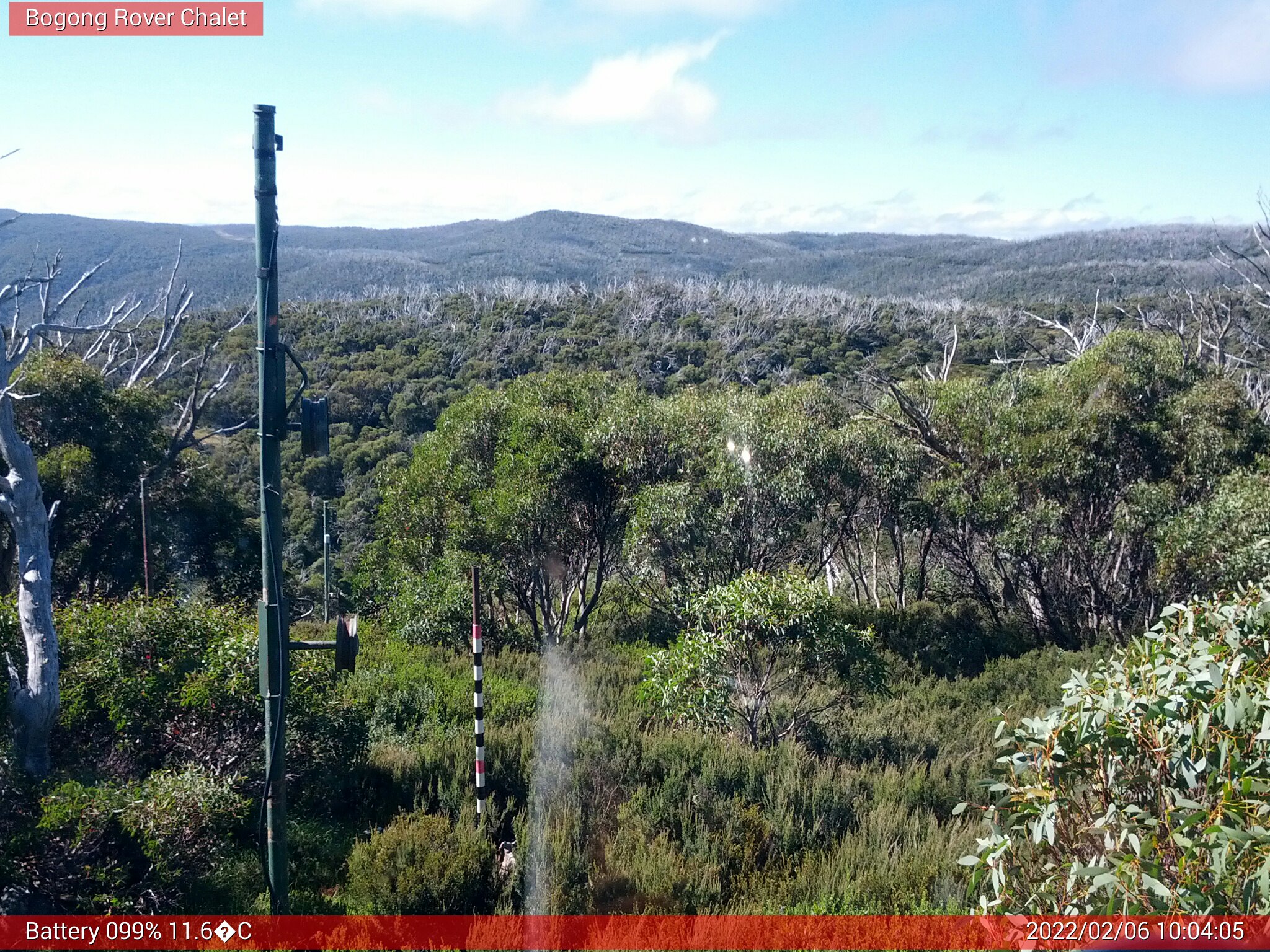 Bogong Web Cam 10:04am Sunday 6th of February 2022