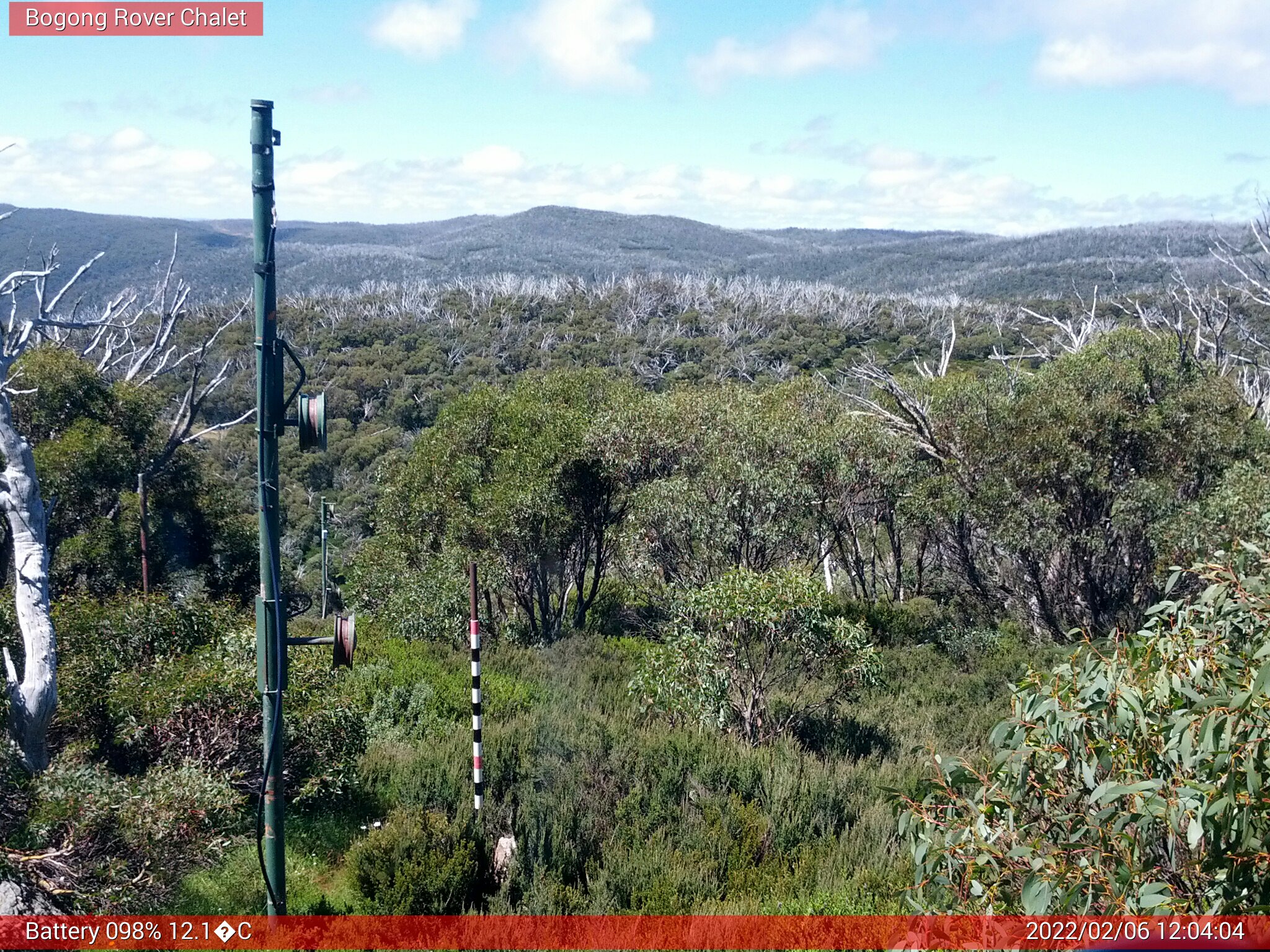 Bogong Web Cam 12:04pm Sunday 6th of February 2022