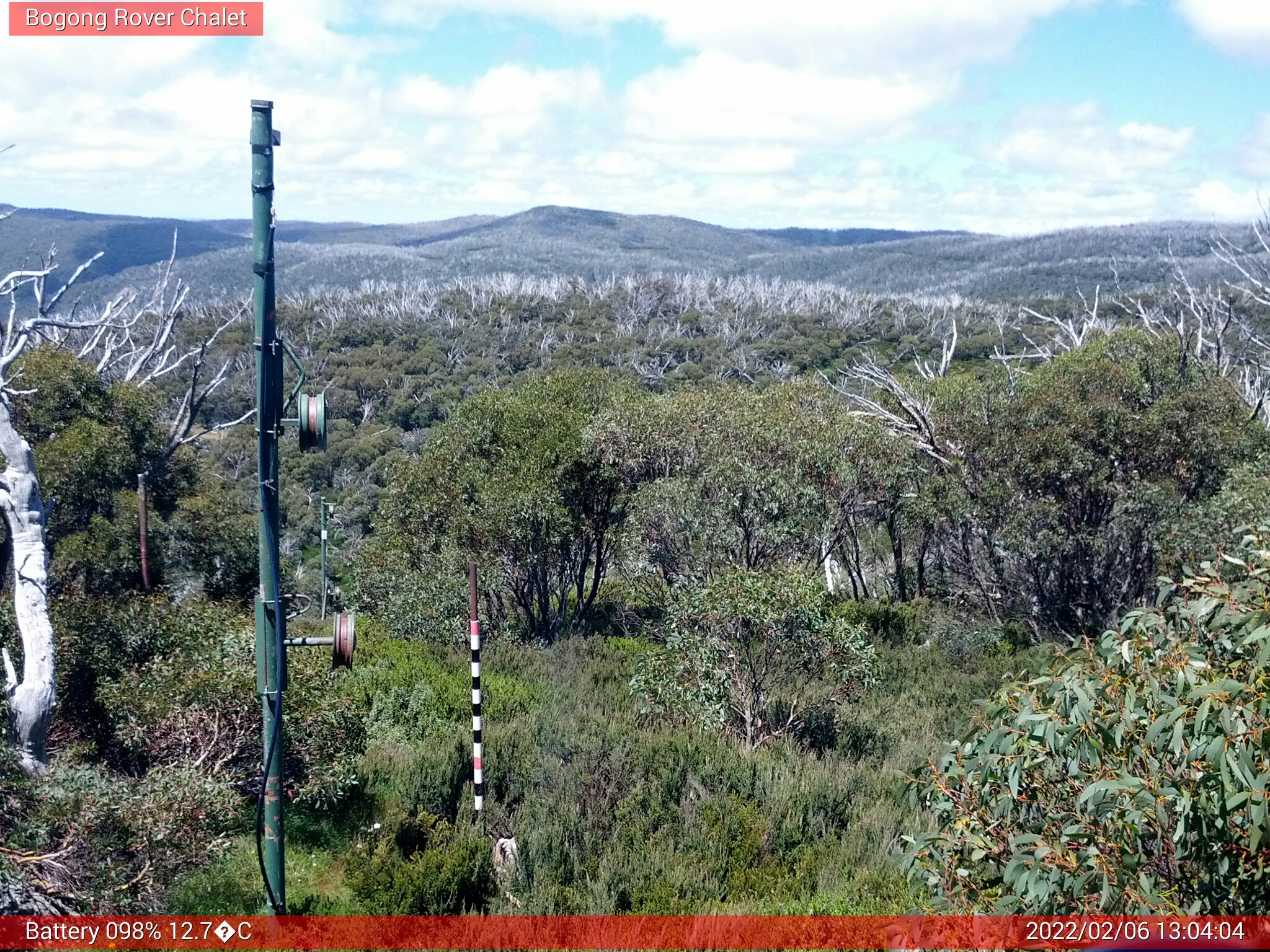 Bogong Web Cam 1:04pm Sunday 6th of February 2022