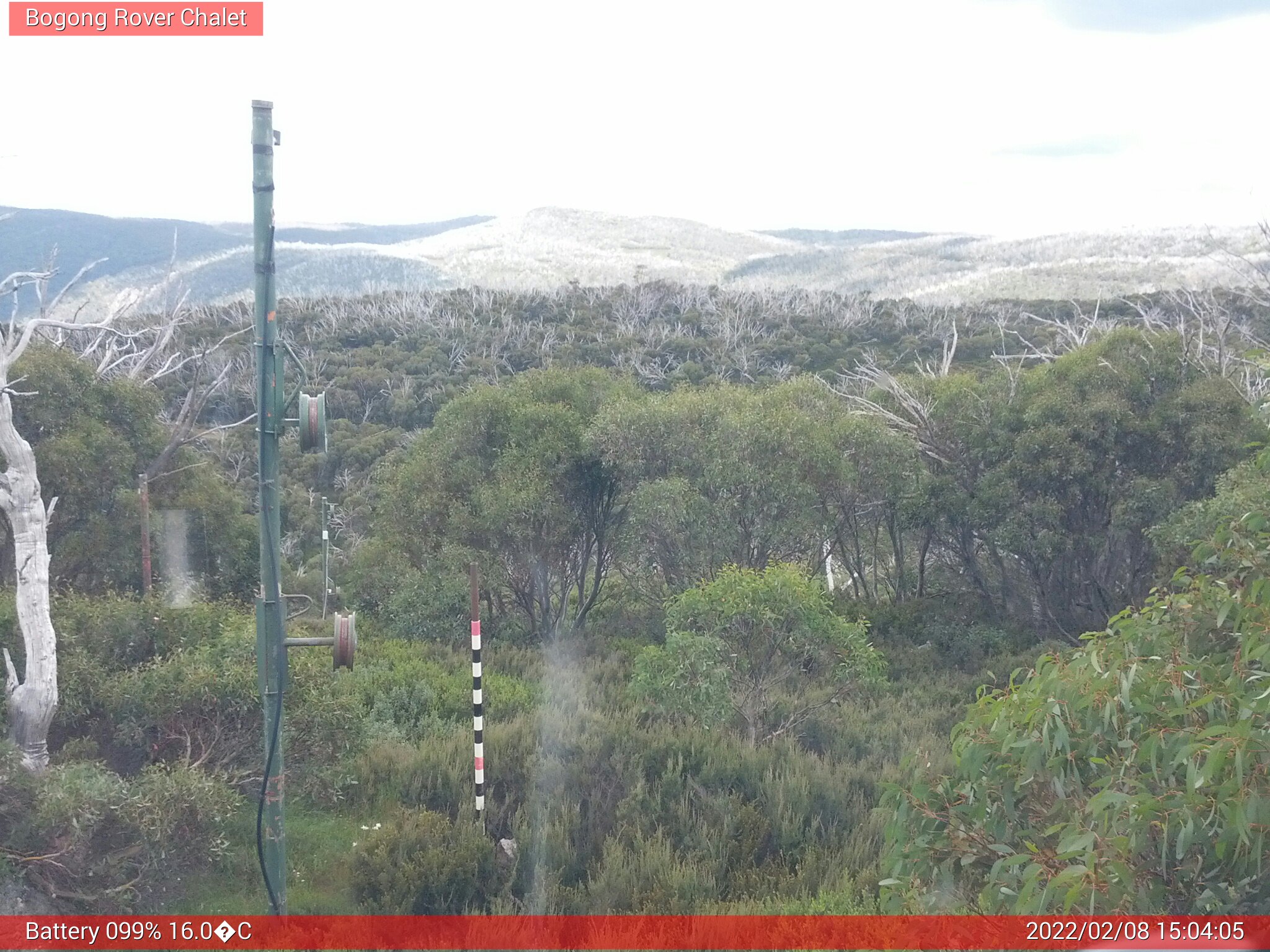 Bogong Web Cam 3:04pm Tuesday 8th of February 2022