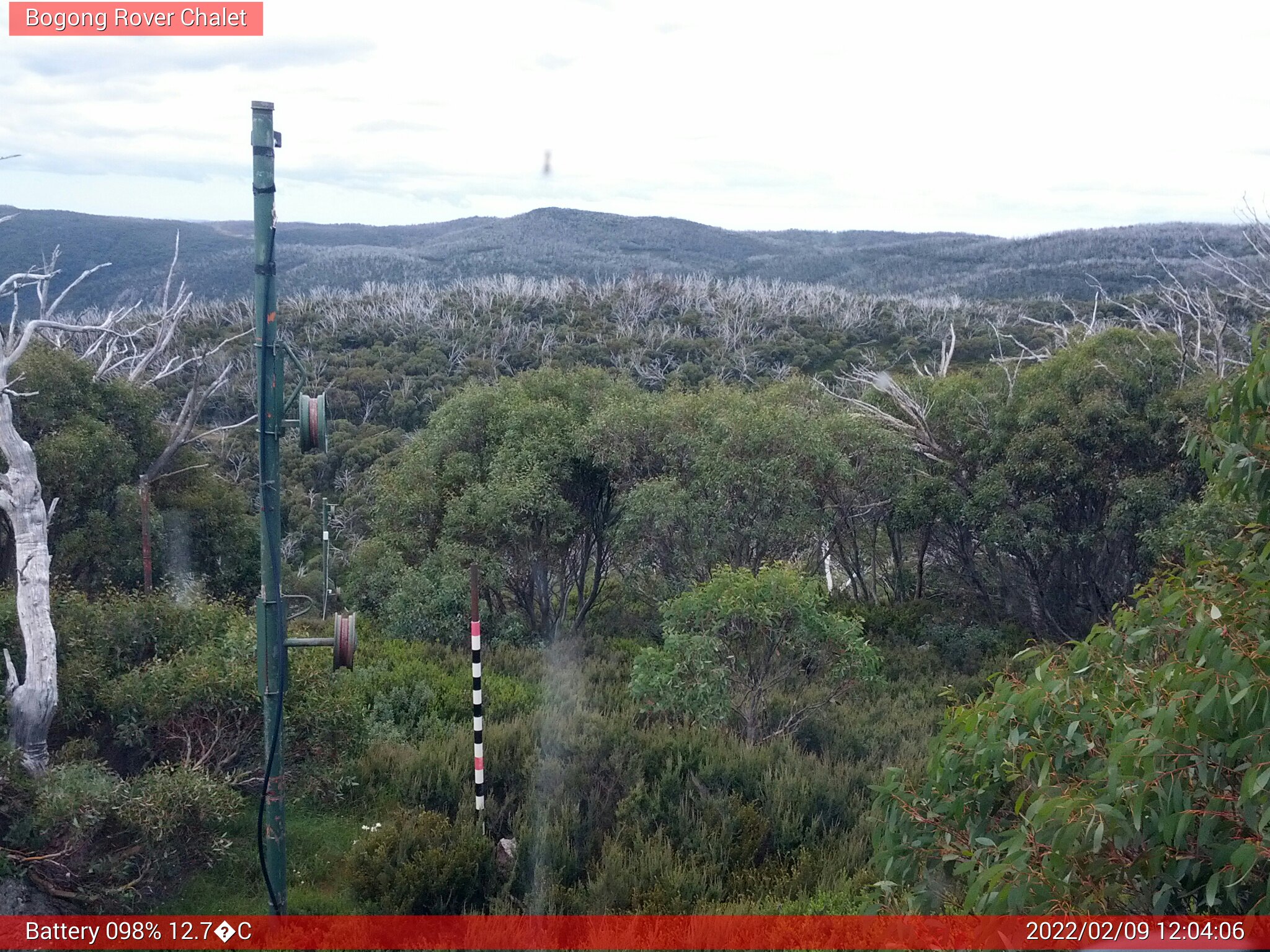 Bogong Web Cam 12:04pm Wednesday 9th of February 2022