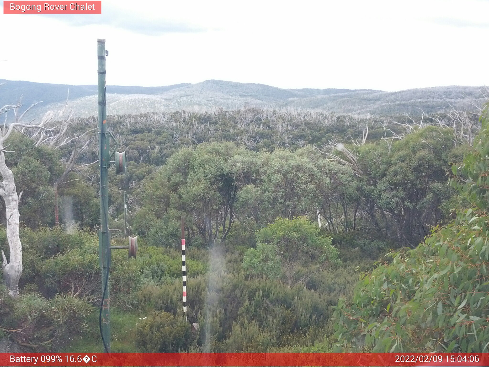 Bogong Web Cam 3:04pm Wednesday 9th of February 2022