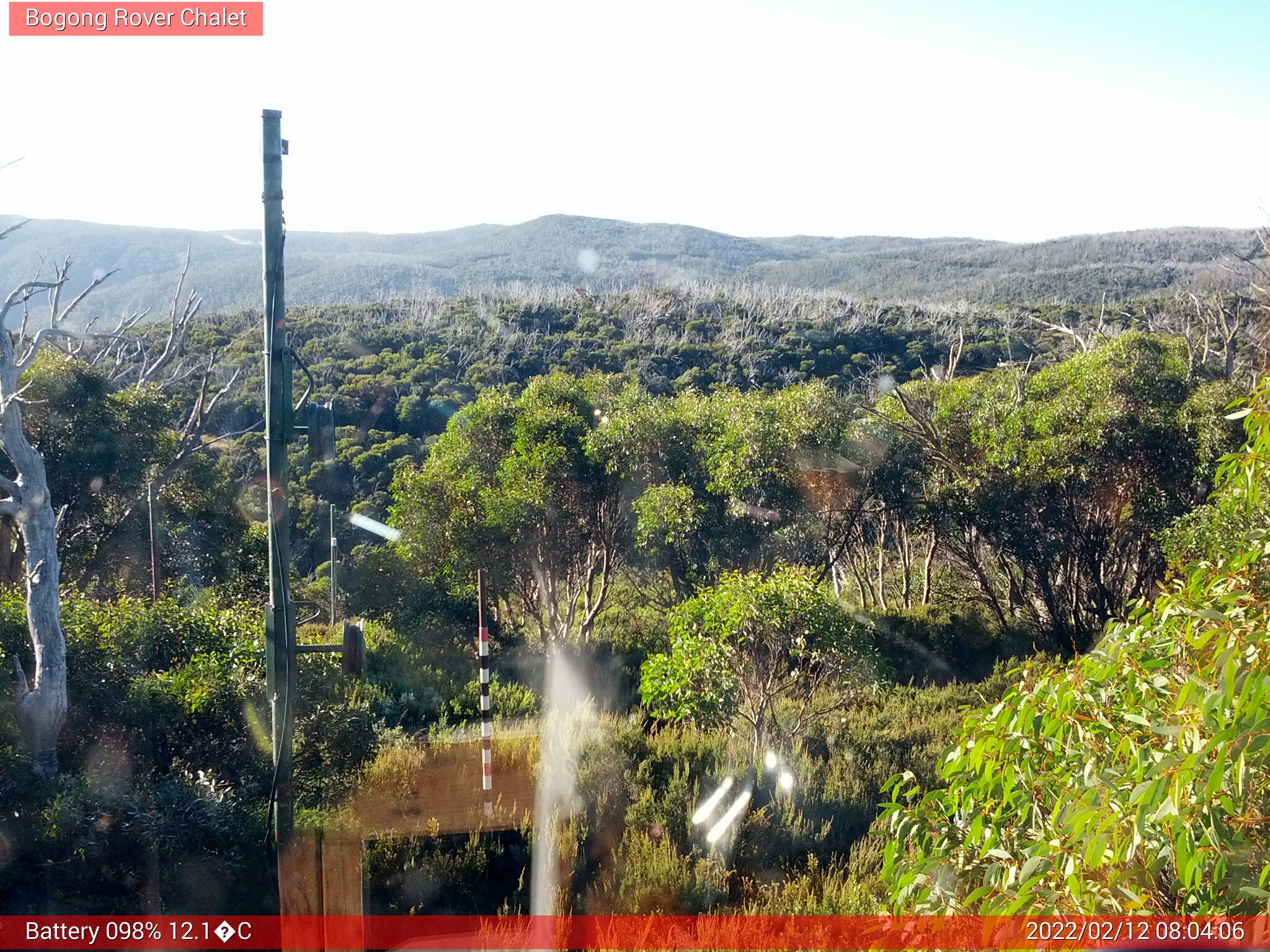 Bogong Web Cam 8:04am Saturday 12th of February 2022