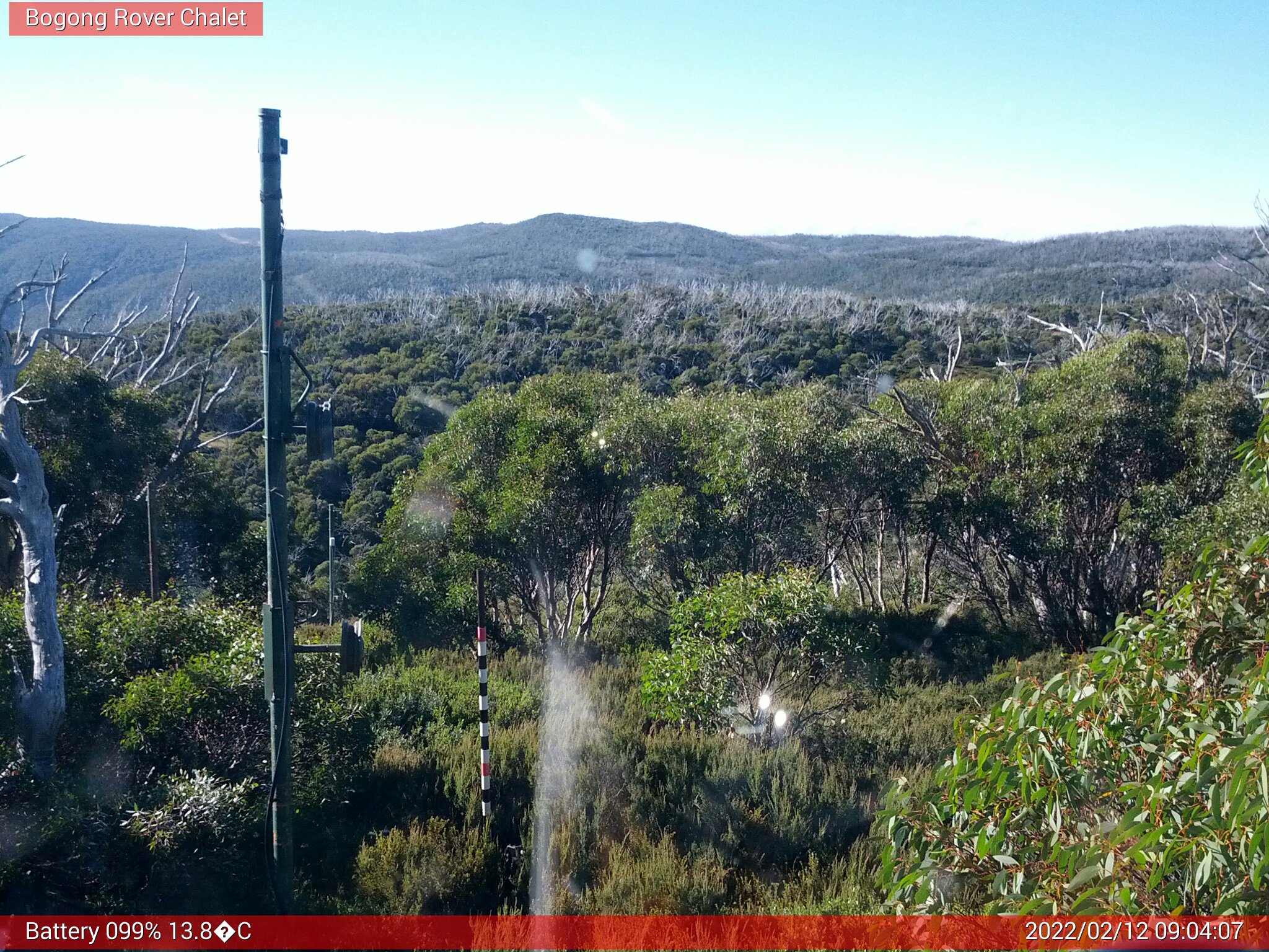 Bogong Web Cam 9:04am Saturday 12th of February 2022