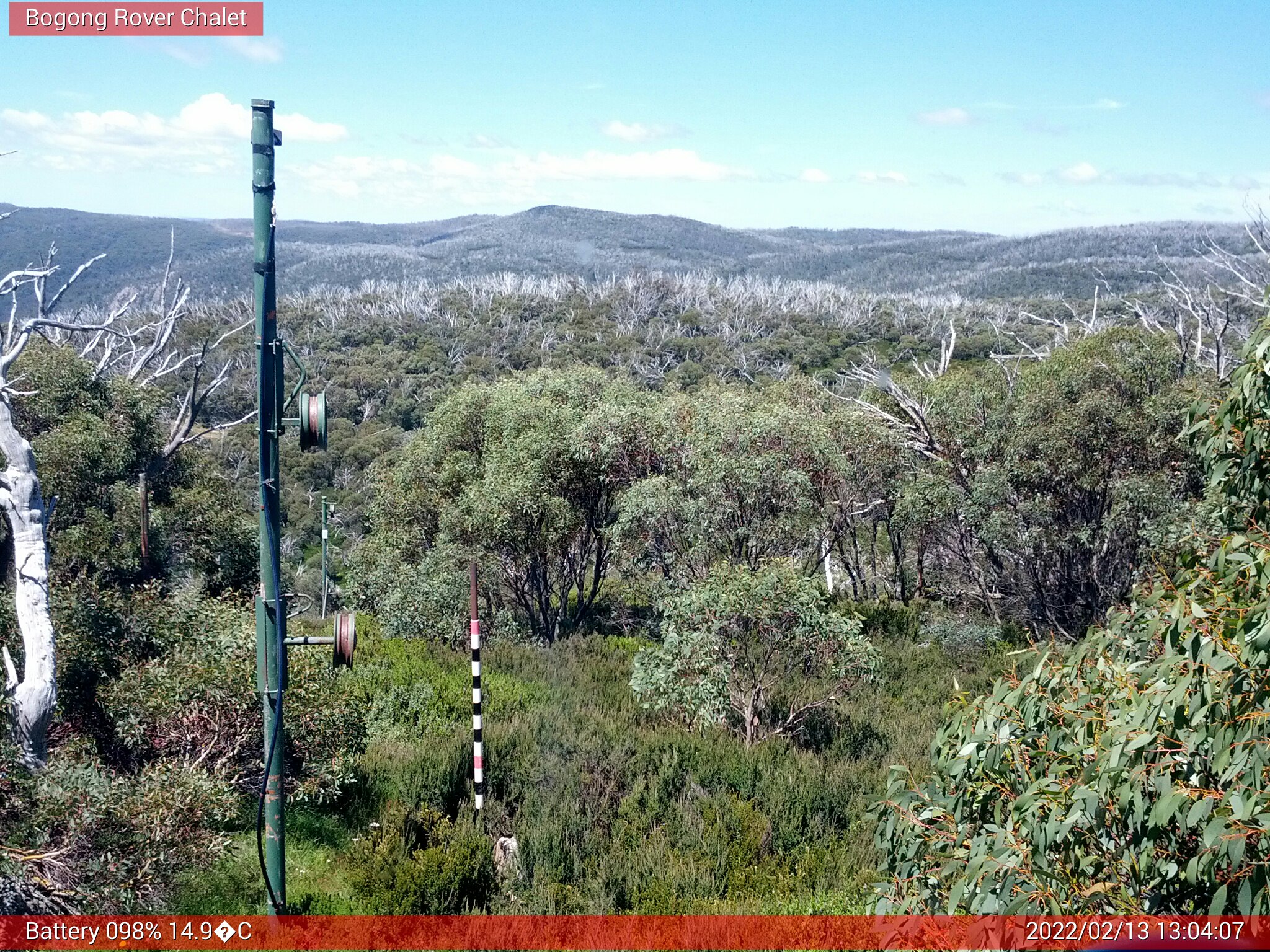 Bogong Web Cam 1:04pm Sunday 13th of February 2022