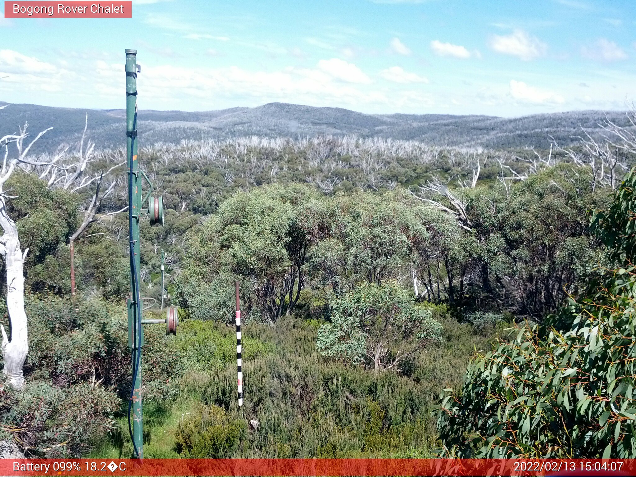 Bogong Web Cam 3:04pm Sunday 13th of February 2022