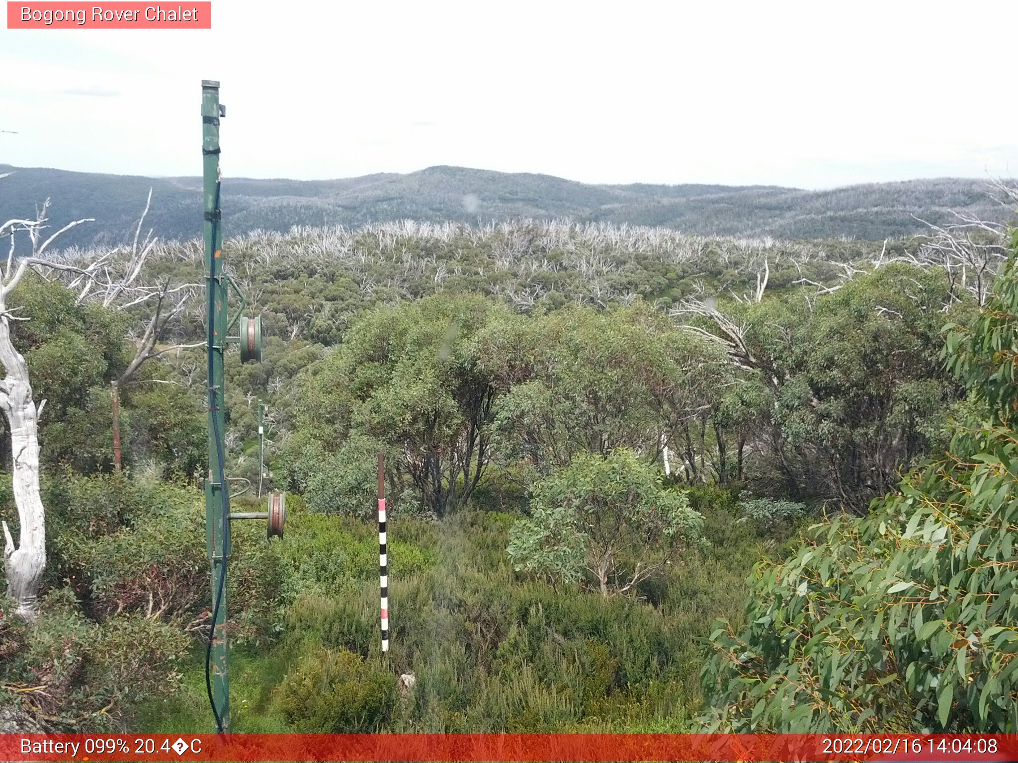 Bogong Web Cam 2:04pm Wednesday 16th of February 2022